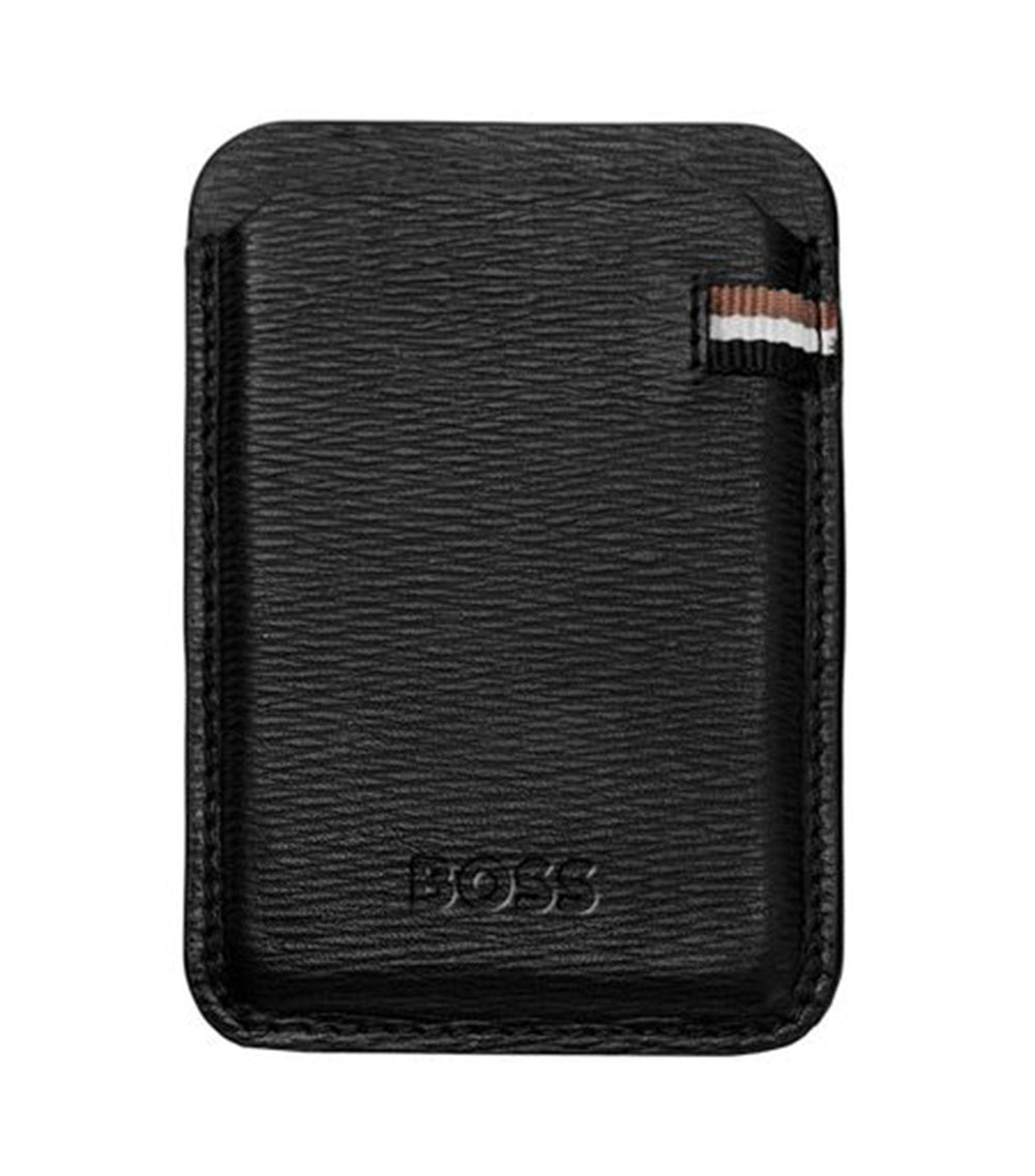 Hugo Boss Card Holder with Magnet Mobile Iconic Black | Rustan's