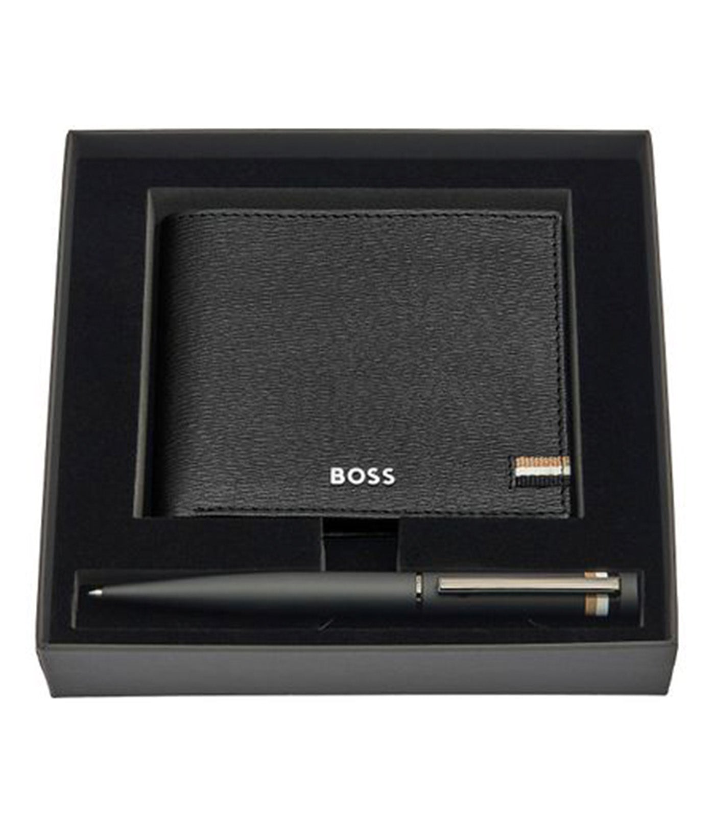 Ballpoint Pen & Wallet Set Black