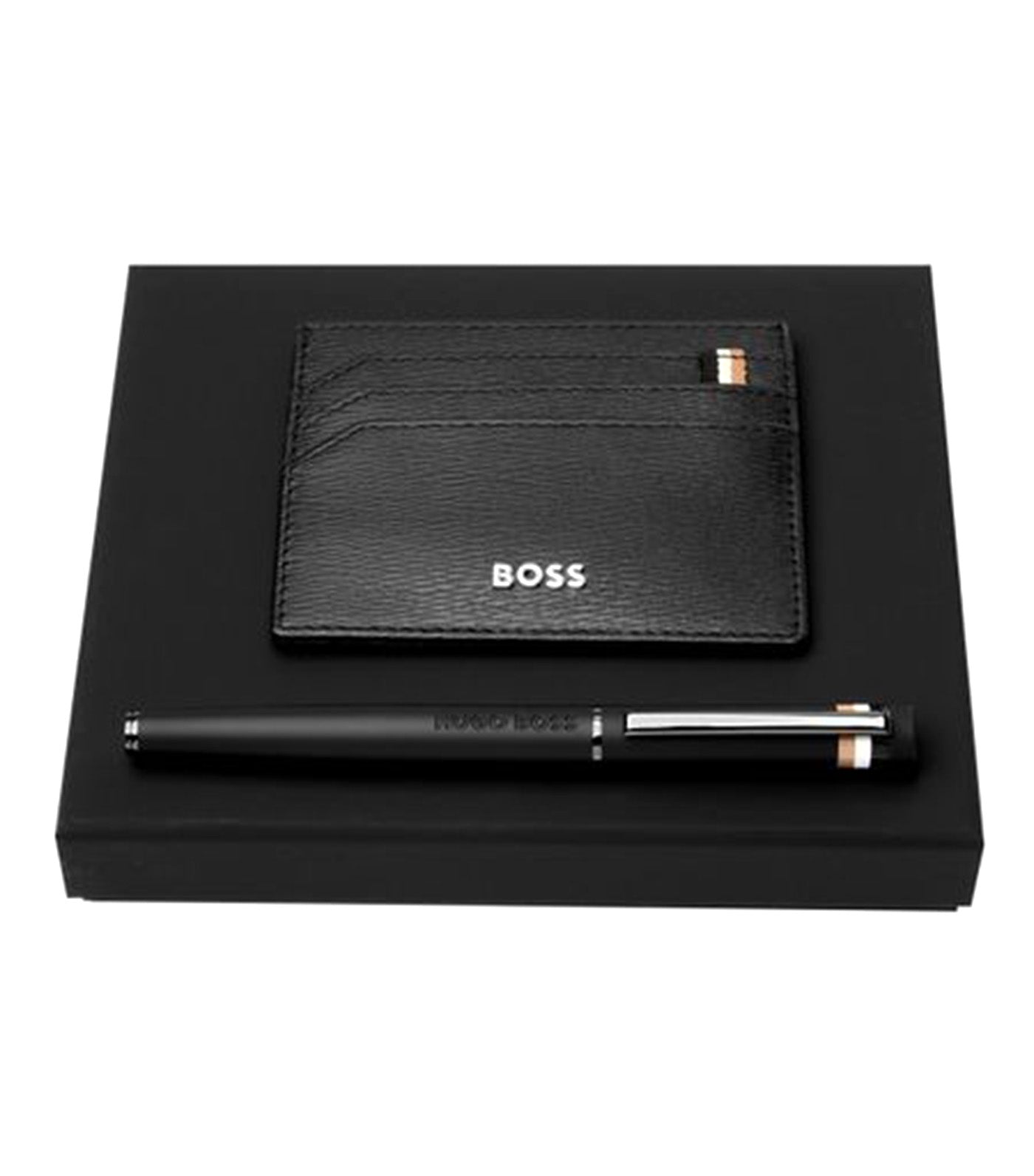 Rollerball Pen & Card Holder Set Black