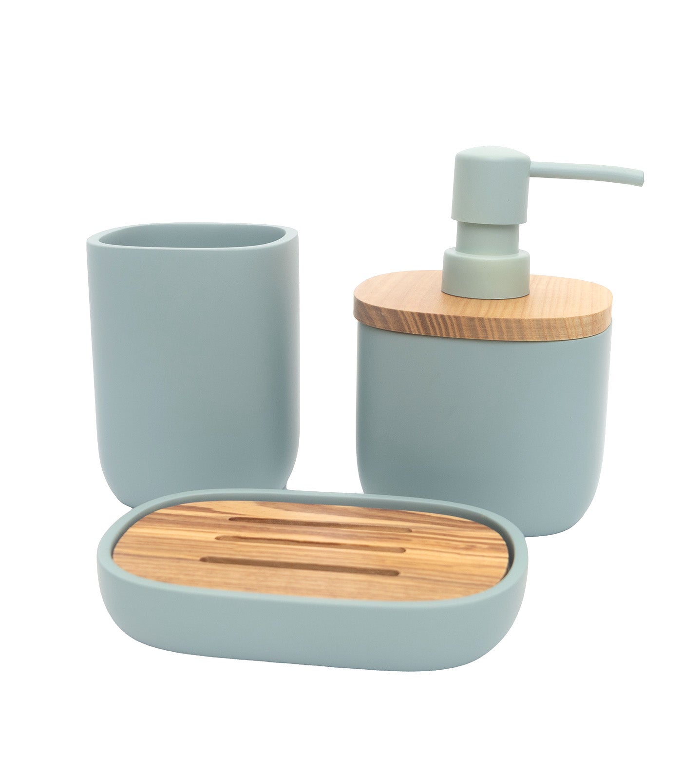 Bath Accessory 3-Piece Set Seagreen