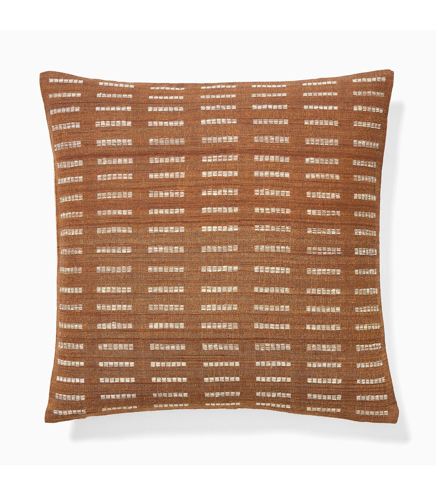 Dash Silk Pillow Cover Burnt Umber