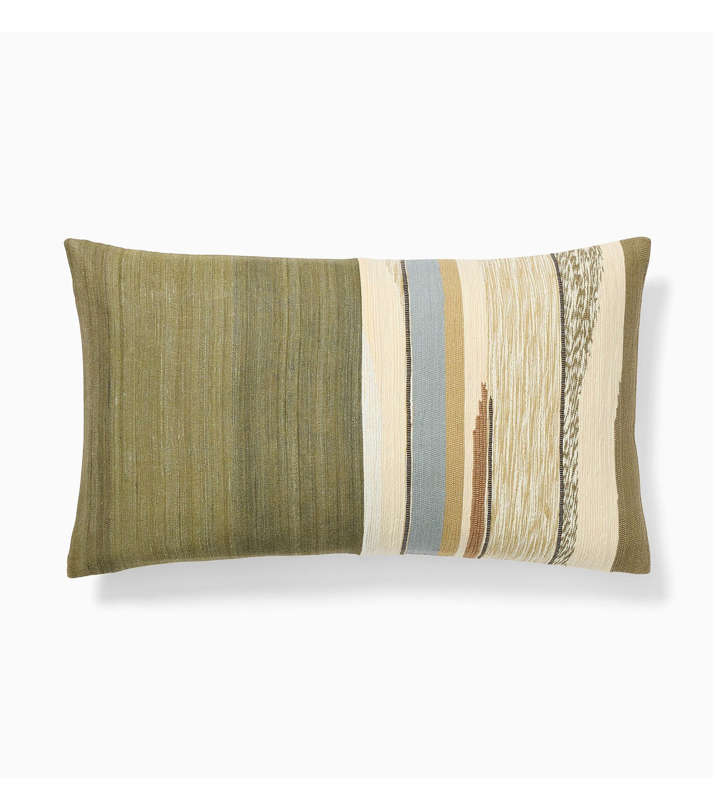 Mixed Woven Landscape Pillow Cover Elm