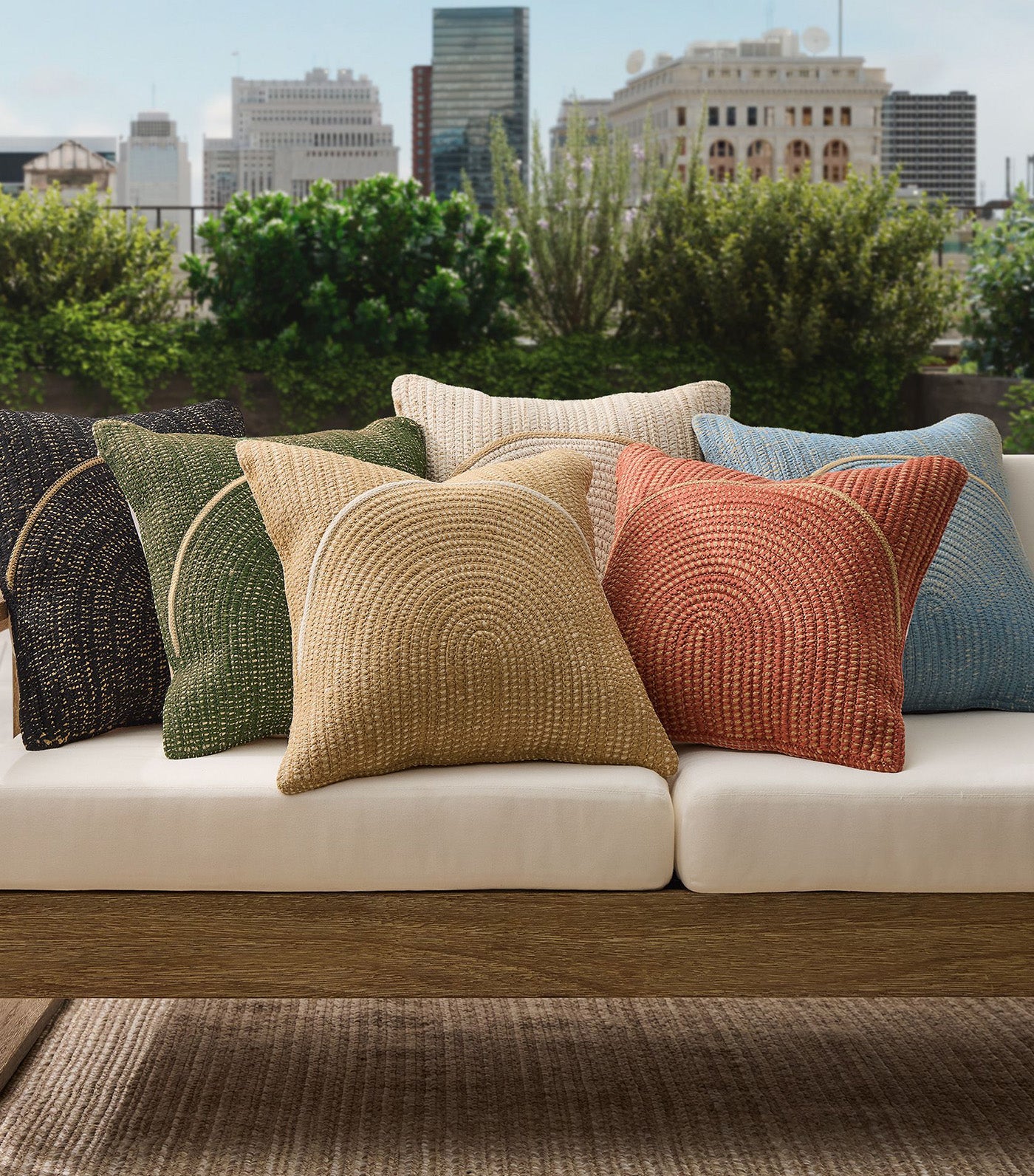 Woven Arches Indoor/Outdoor Pillow Camel