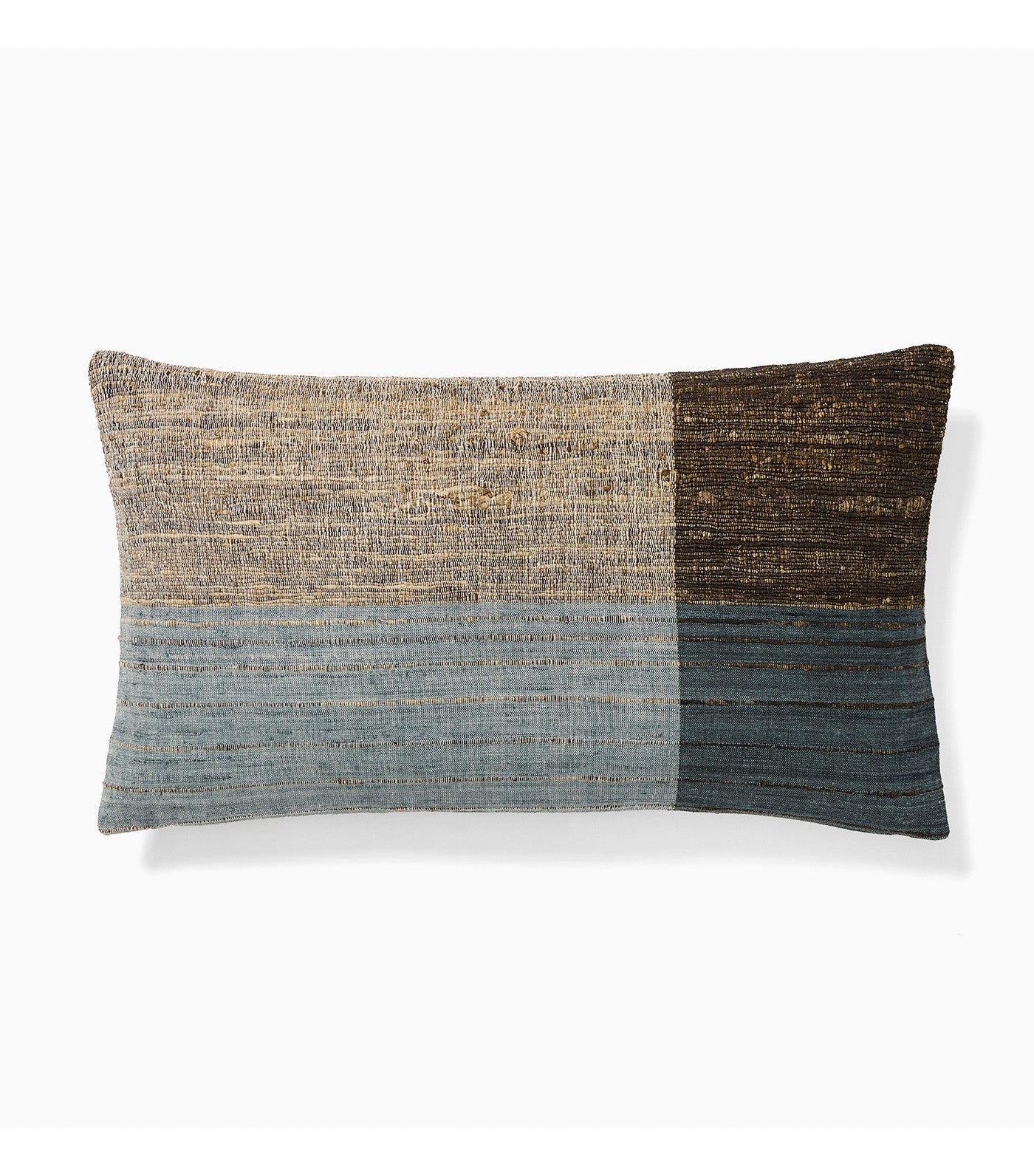 Silk Half Block Pillow Cover