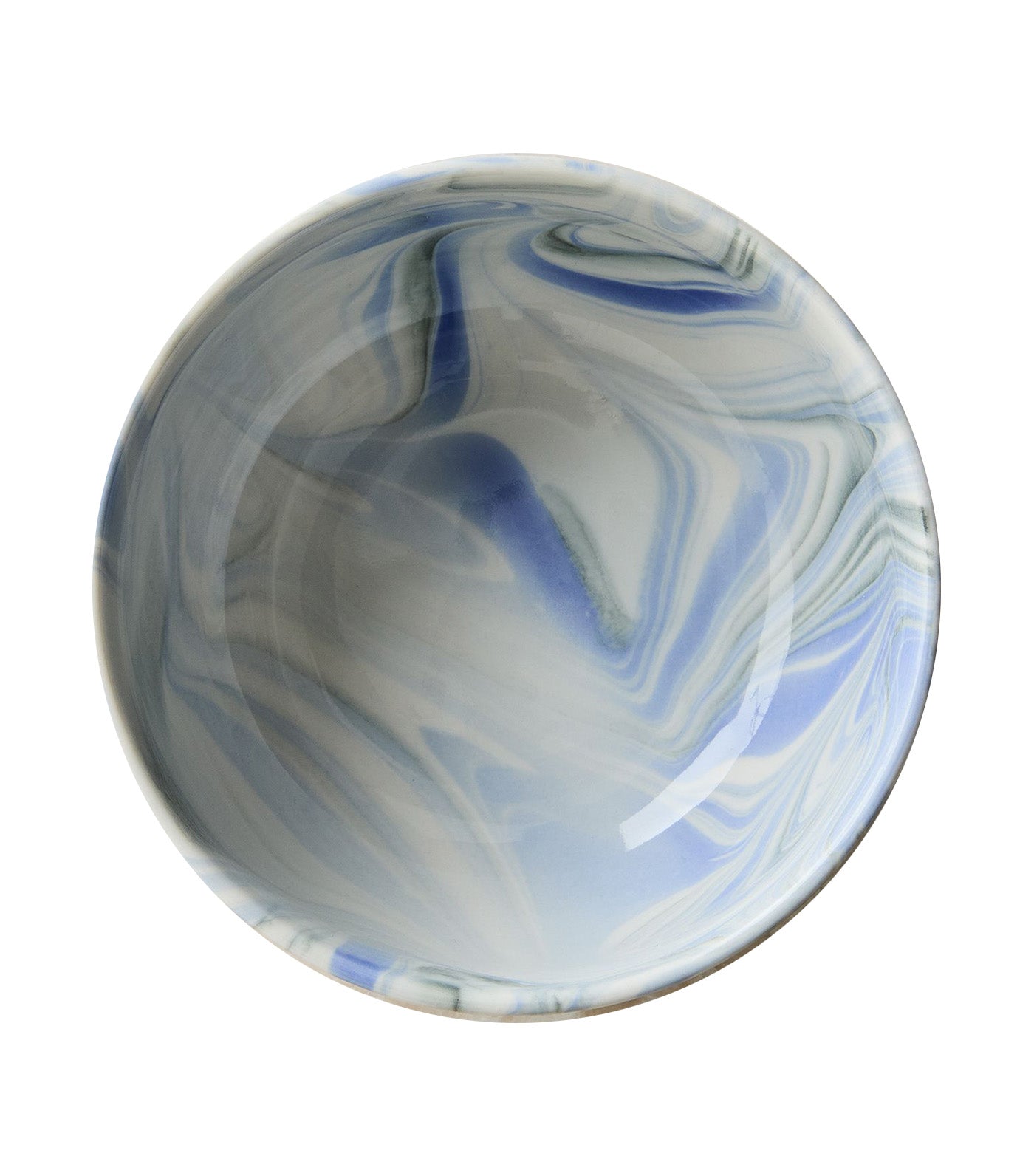 Marble Swirl Cereal Bowl Blue