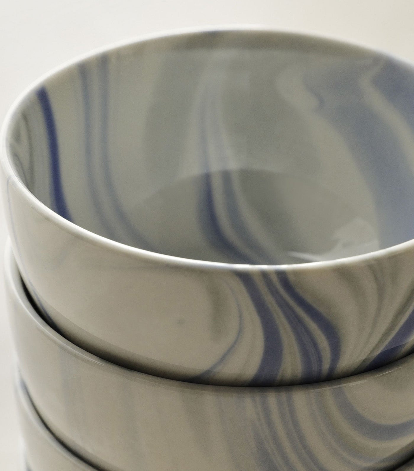 Marble Swirl Dip Bowl Blue