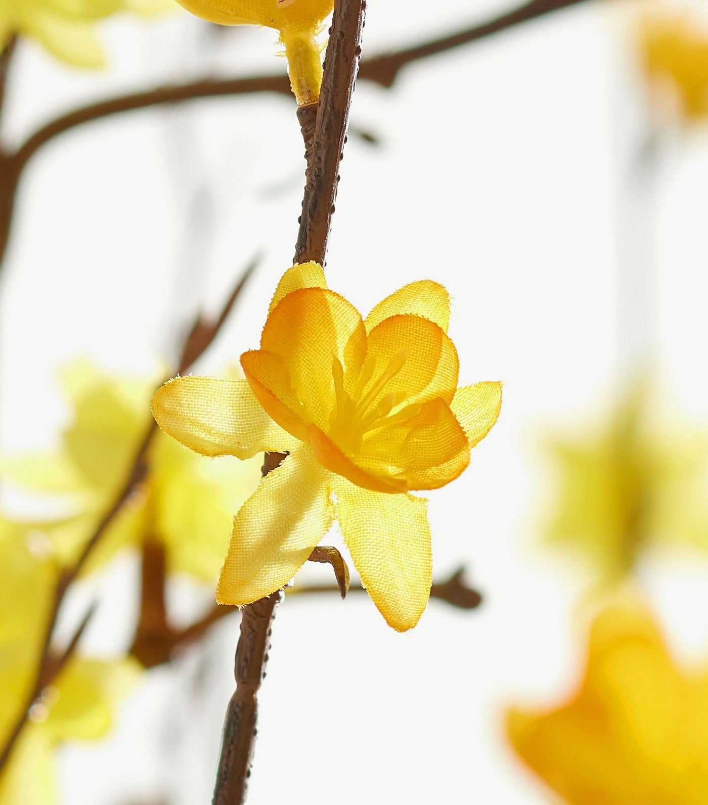 Faux Yellow Forsythia Branch