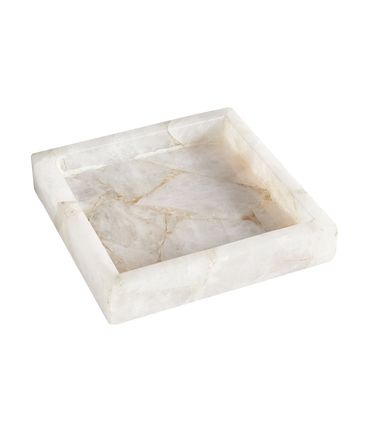 Square Quartz Stone Catchall Natural