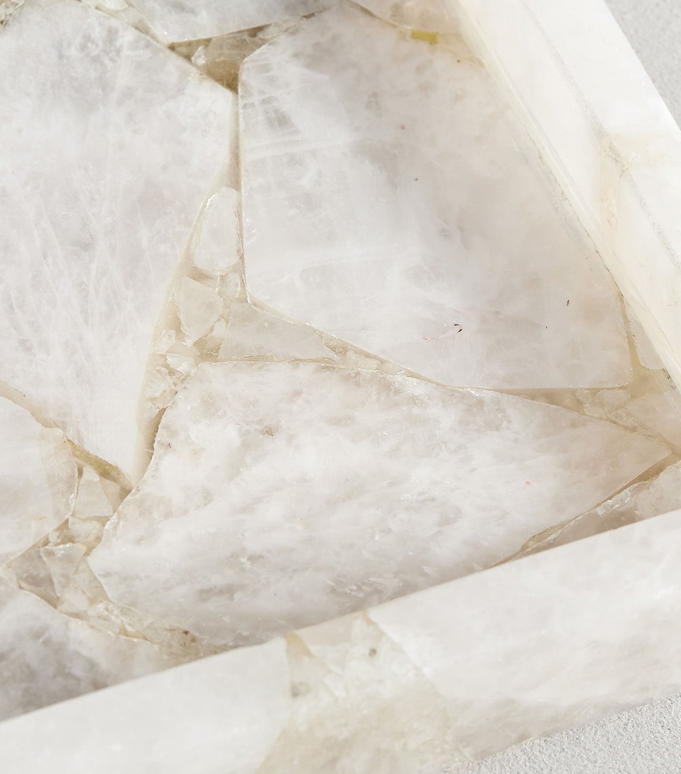 Square Quartz Stone Catchall Natural