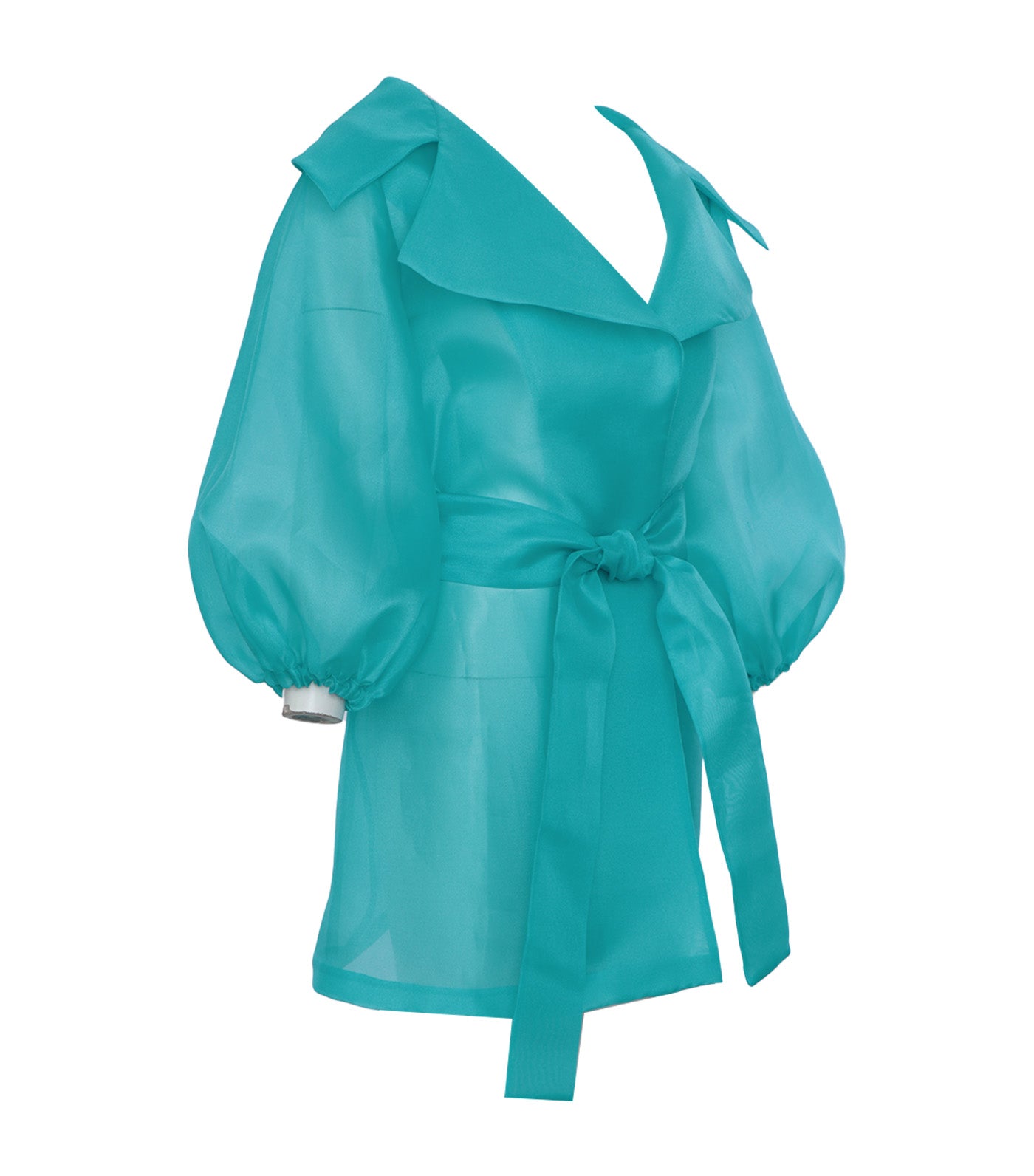 Nicky Organdy Coat Aqua