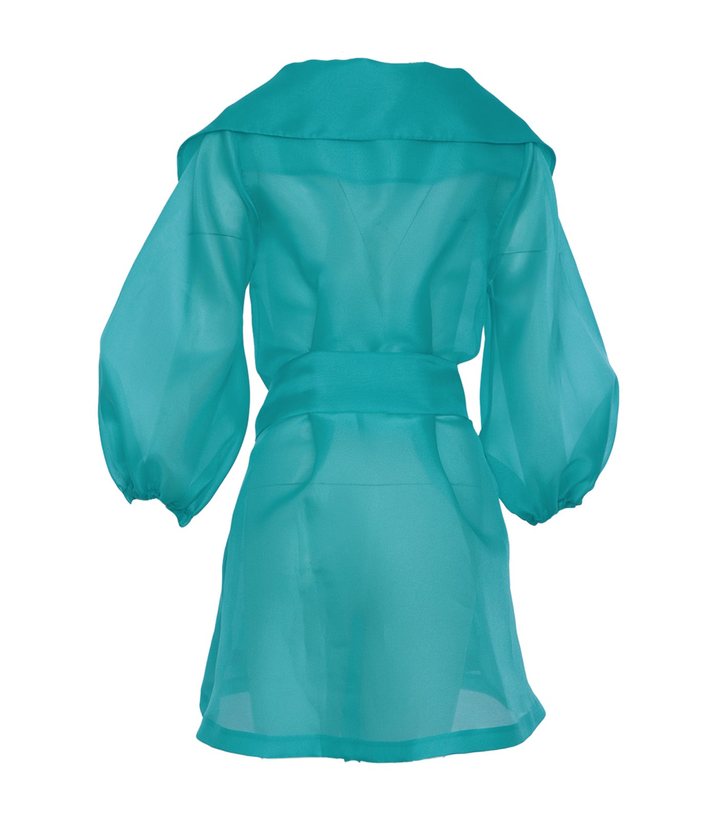 Nicky Organdy Coat Aqua