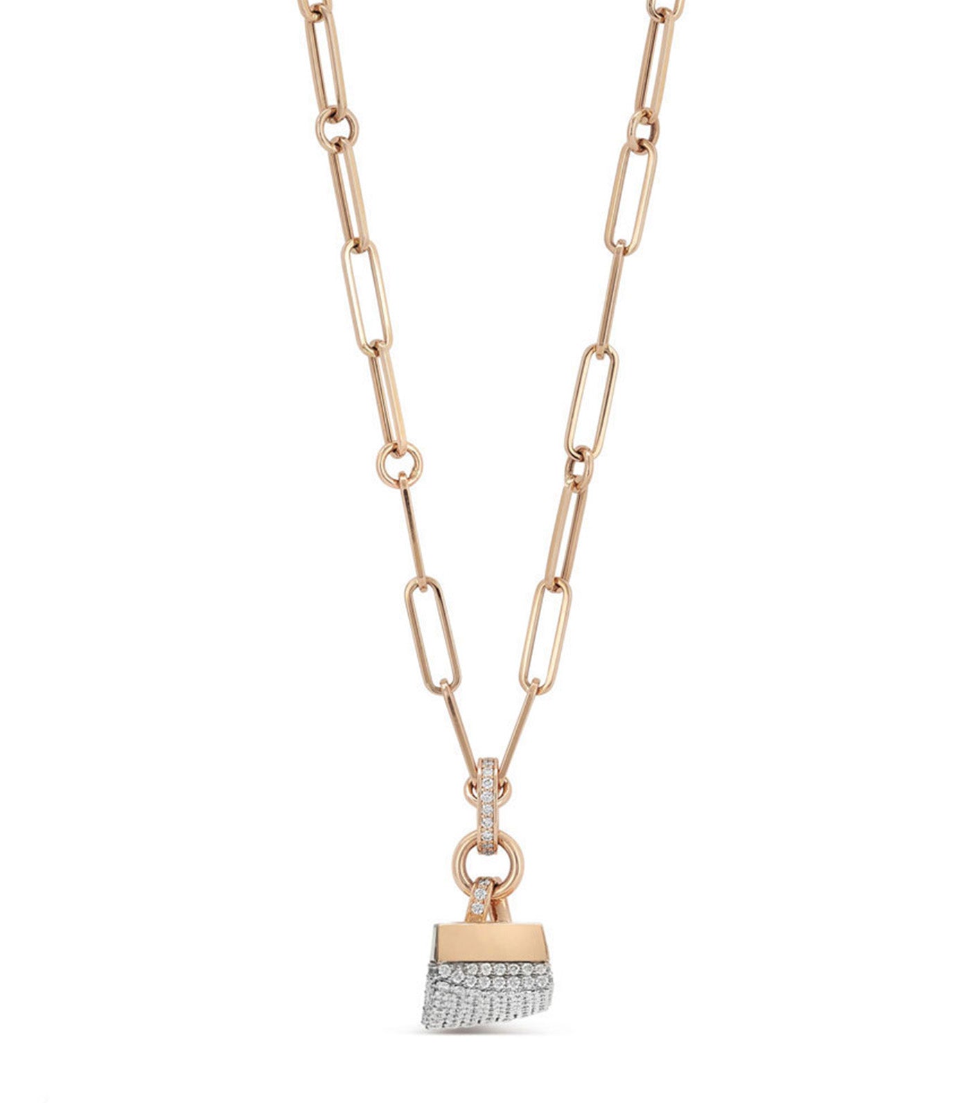 Sauvage Prive Pendant Necklace with Diamonds Rose Gold