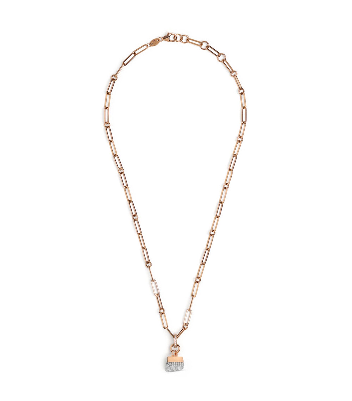 Sauvage Prive Pendant Necklace with Diamonds Rose Gold