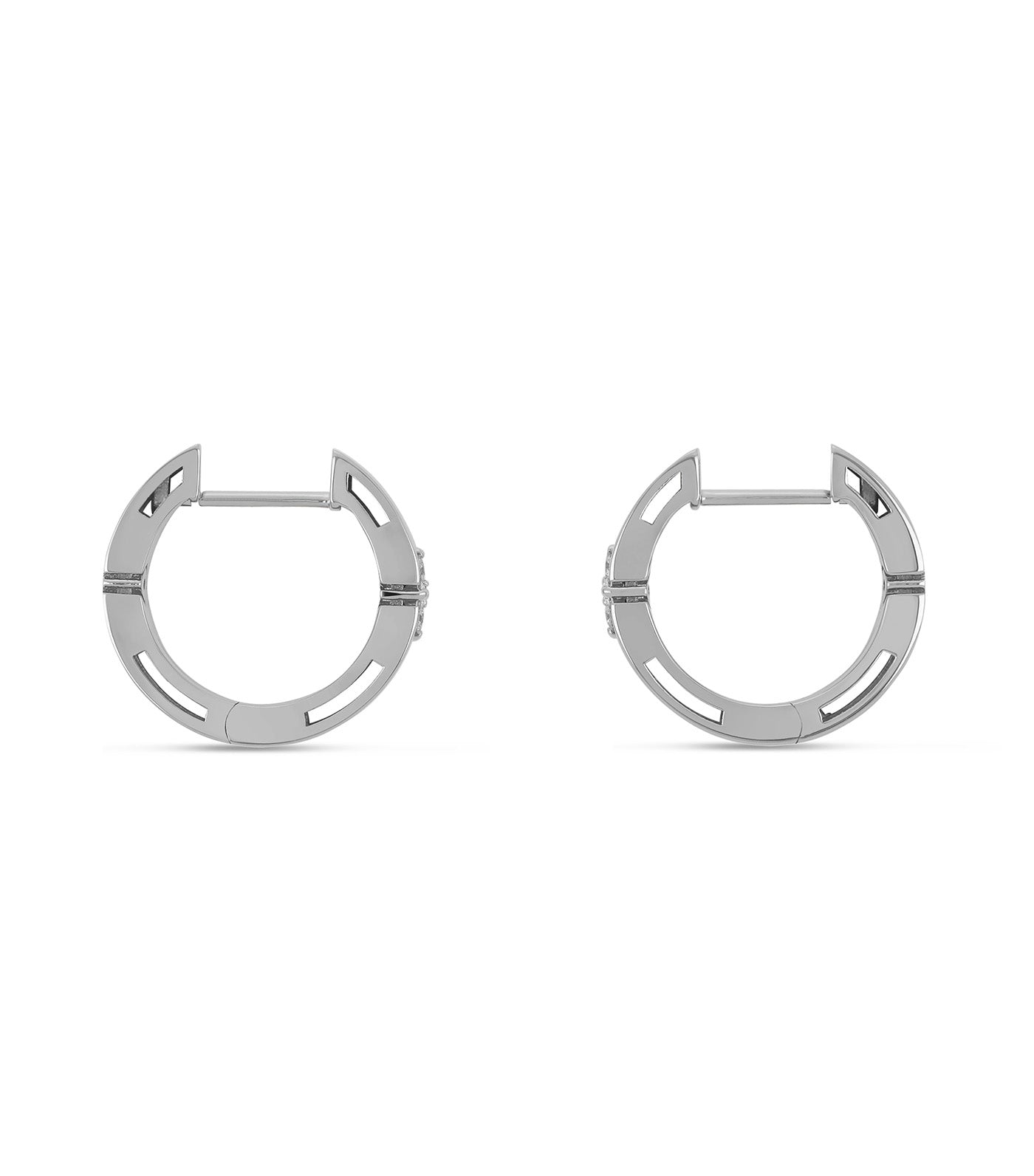 Love in Verona Earrings with Diamonds White Gold 4.5mm
