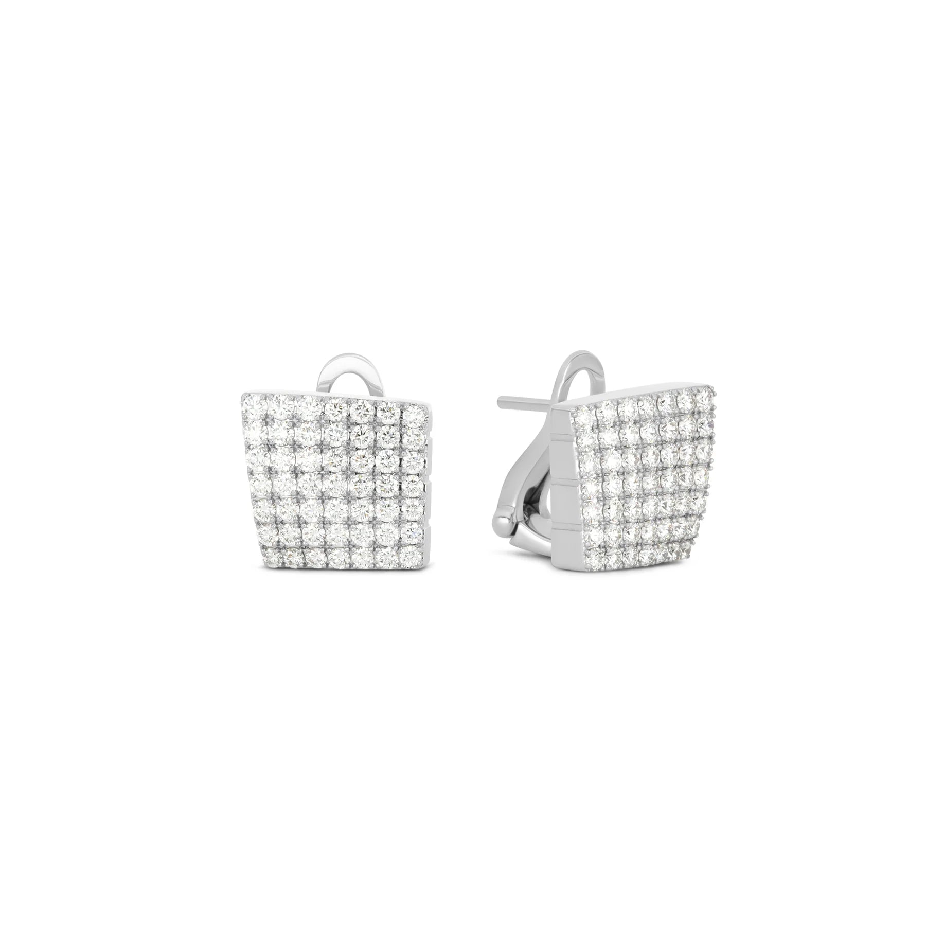 Sauvage Prive Earrings with Diamonds White Gold