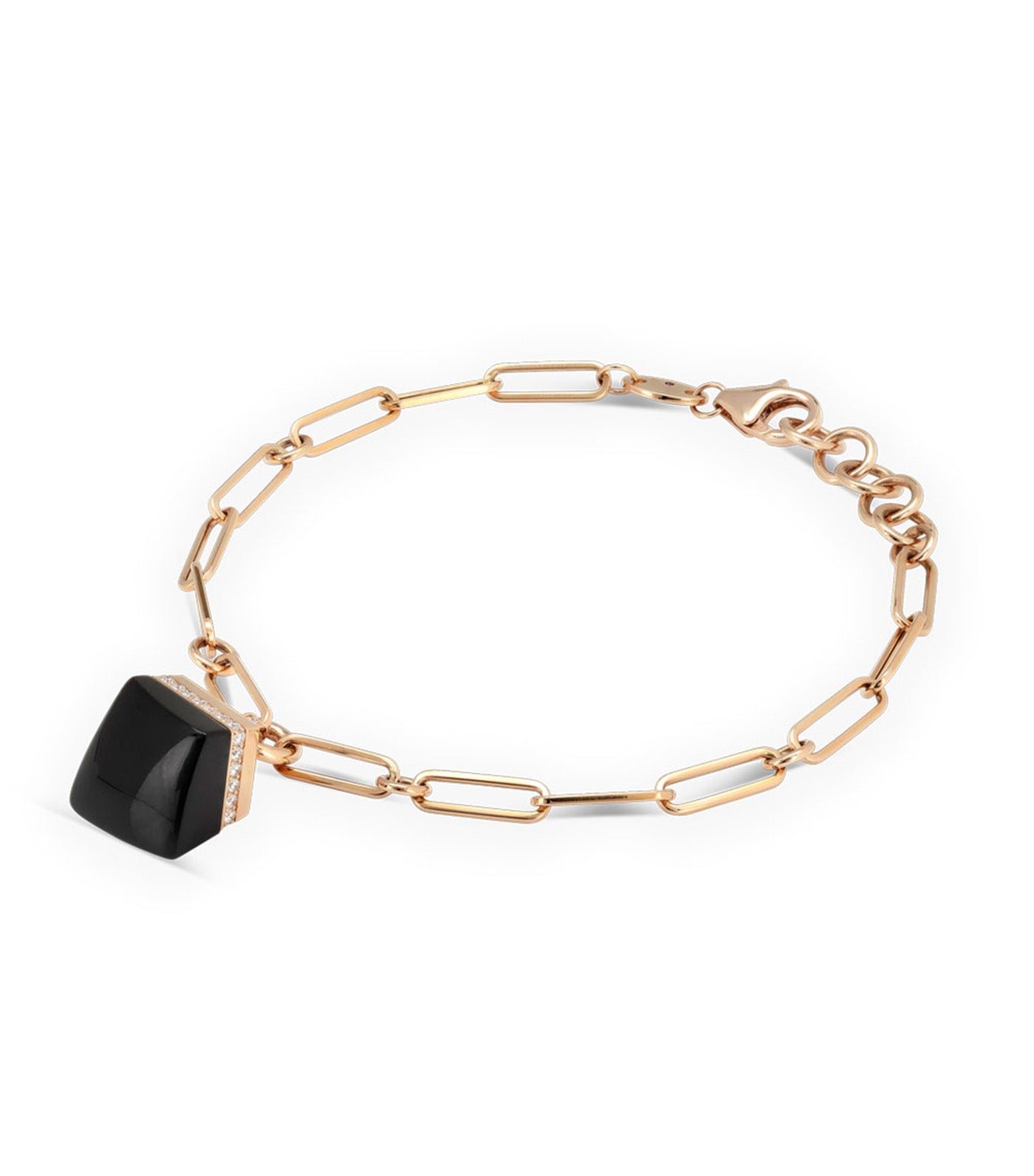 Sauvage Prive Bracelet with Diamonds and Black Jade Rose Gold