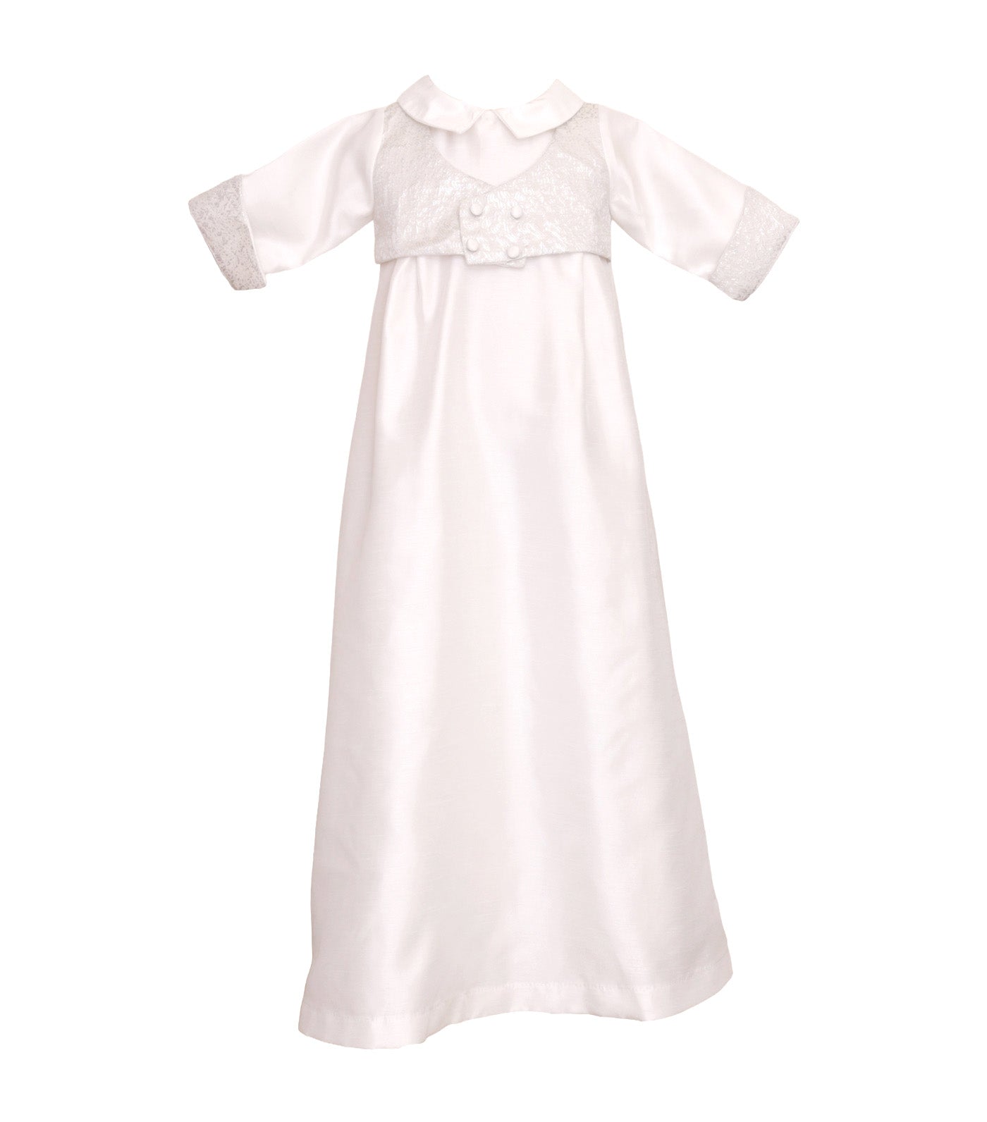 Boys Christening Gown Style No. 1 without Hat White