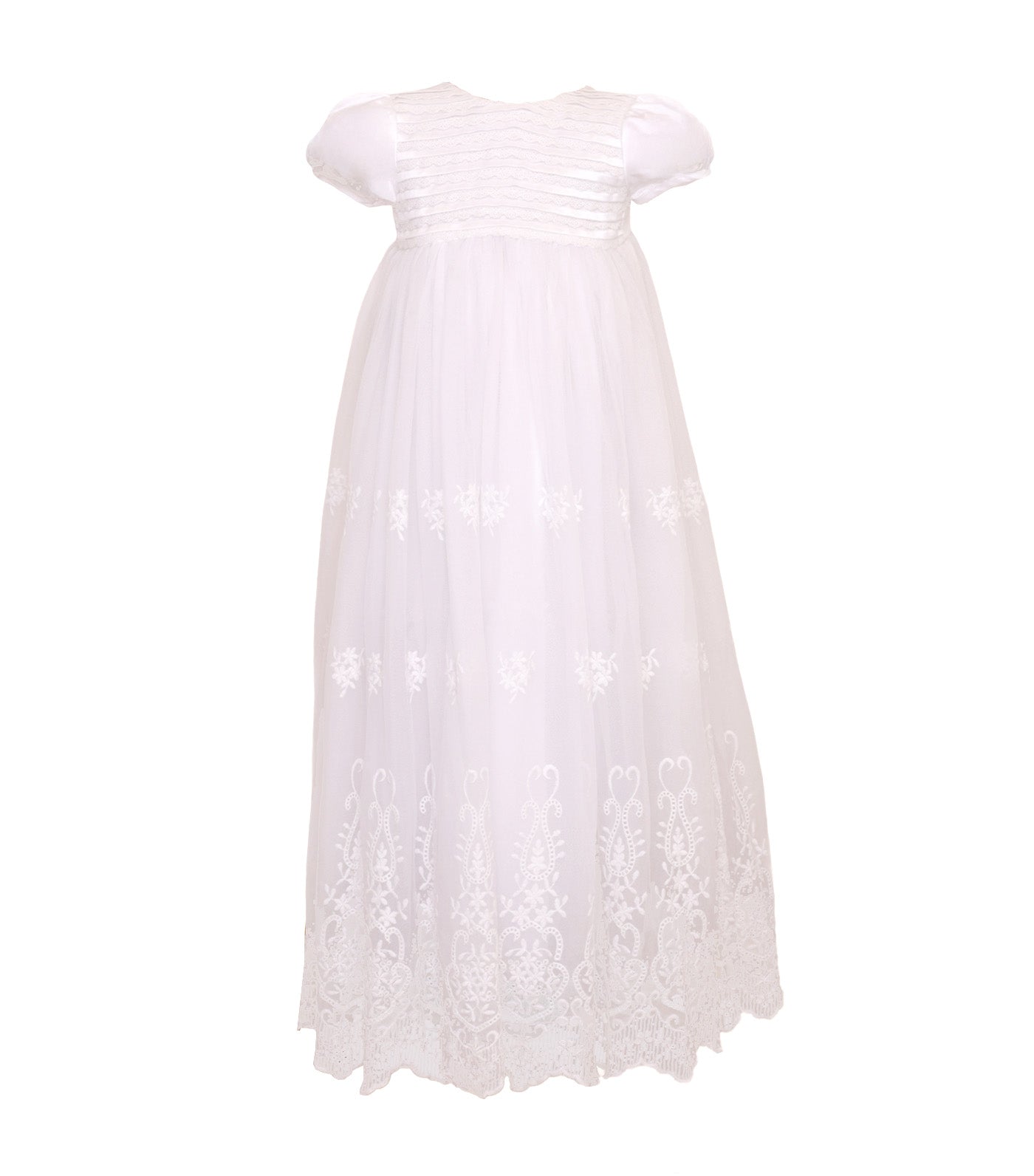Girls Christening Dress Long Dress Style 11, Without Hat