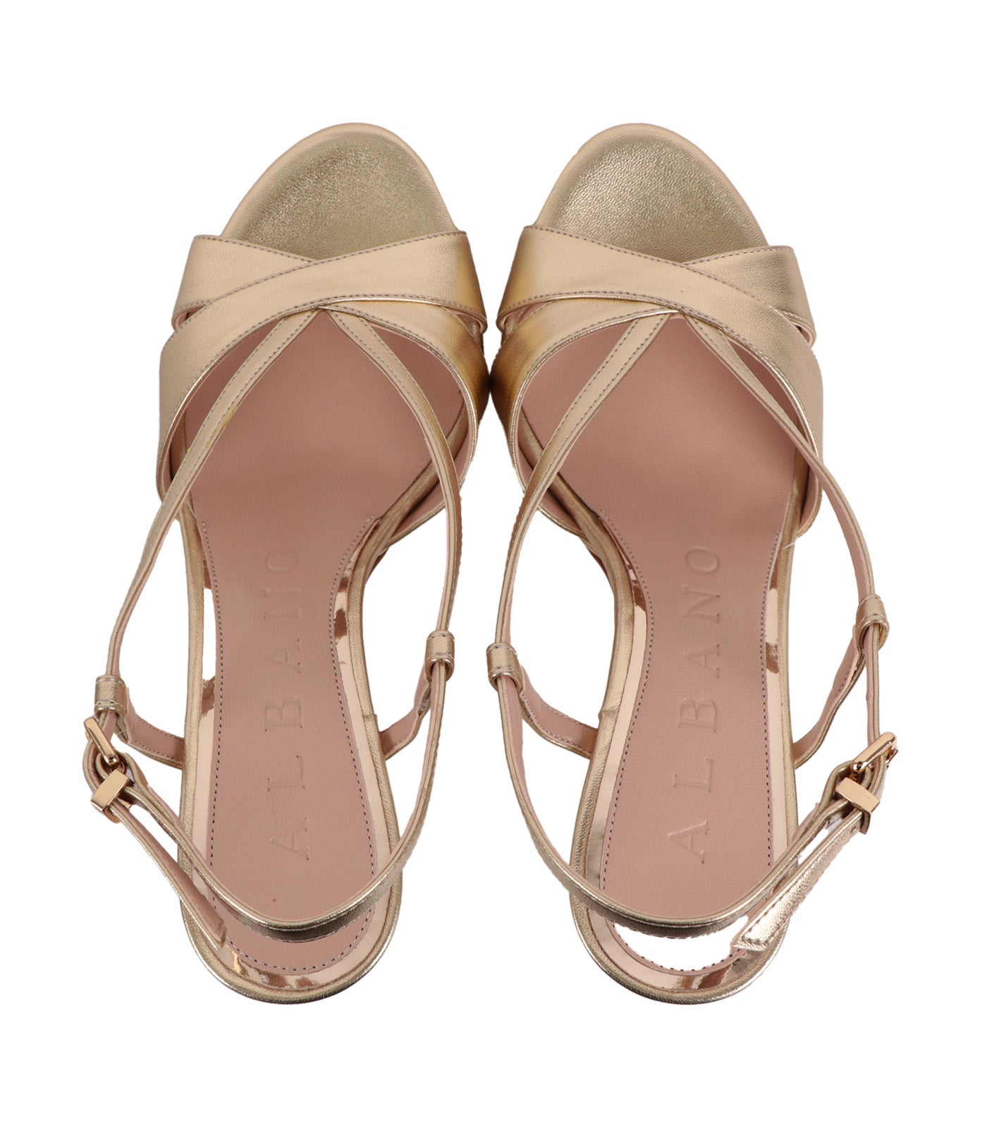 Albano Heeled Sandals Metallizzato Platino