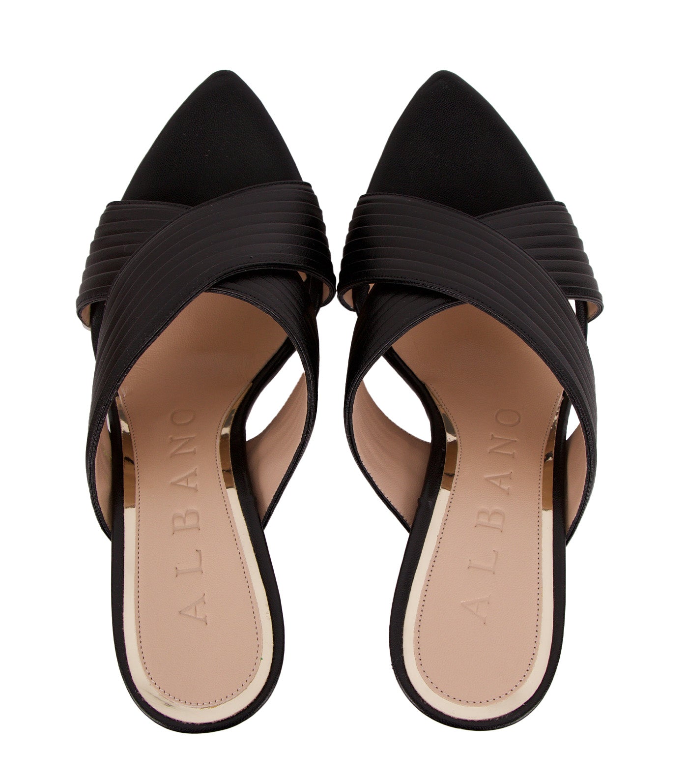 Albano Heeled Sandals Plisse Nero