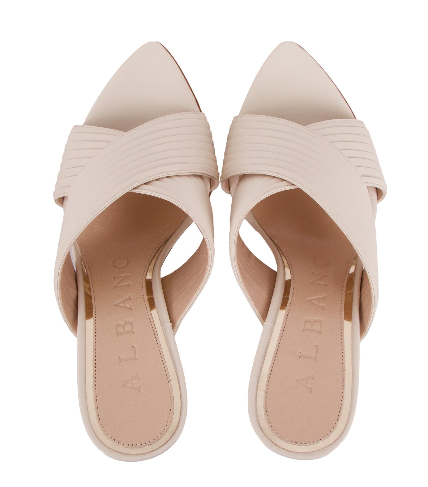 Albano Heeled Sandals Plisse Avorio