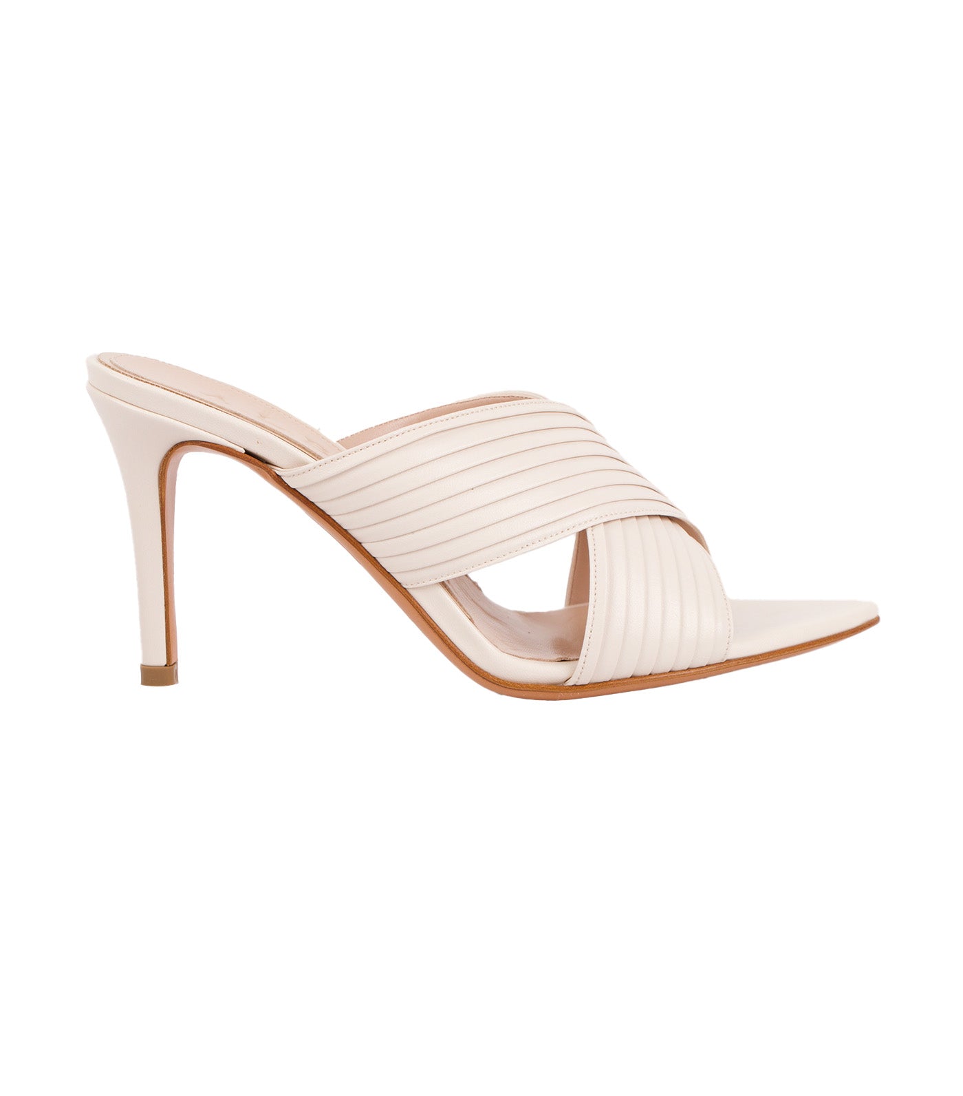 Albano Heeled Sandals Plisse Avorio