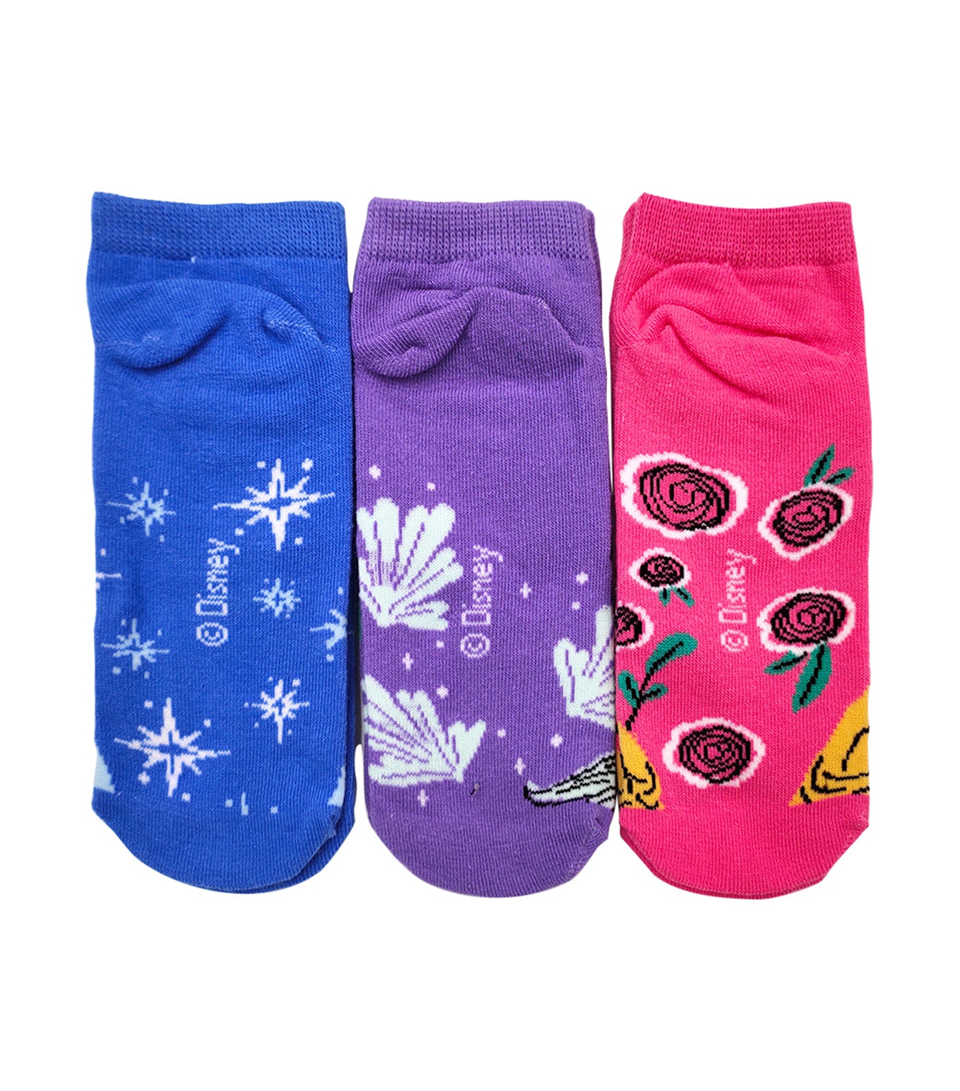 Lil Legends Sneaker Socks (3-Pair Pack) - Princess Fun and Bold Pop Socks