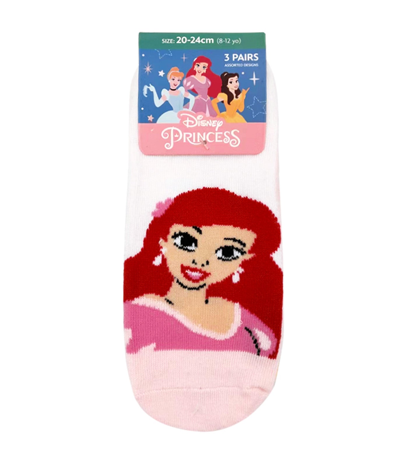 Lil Legends Sneaker Socks (3-Pair Pack) - Princess White Socks