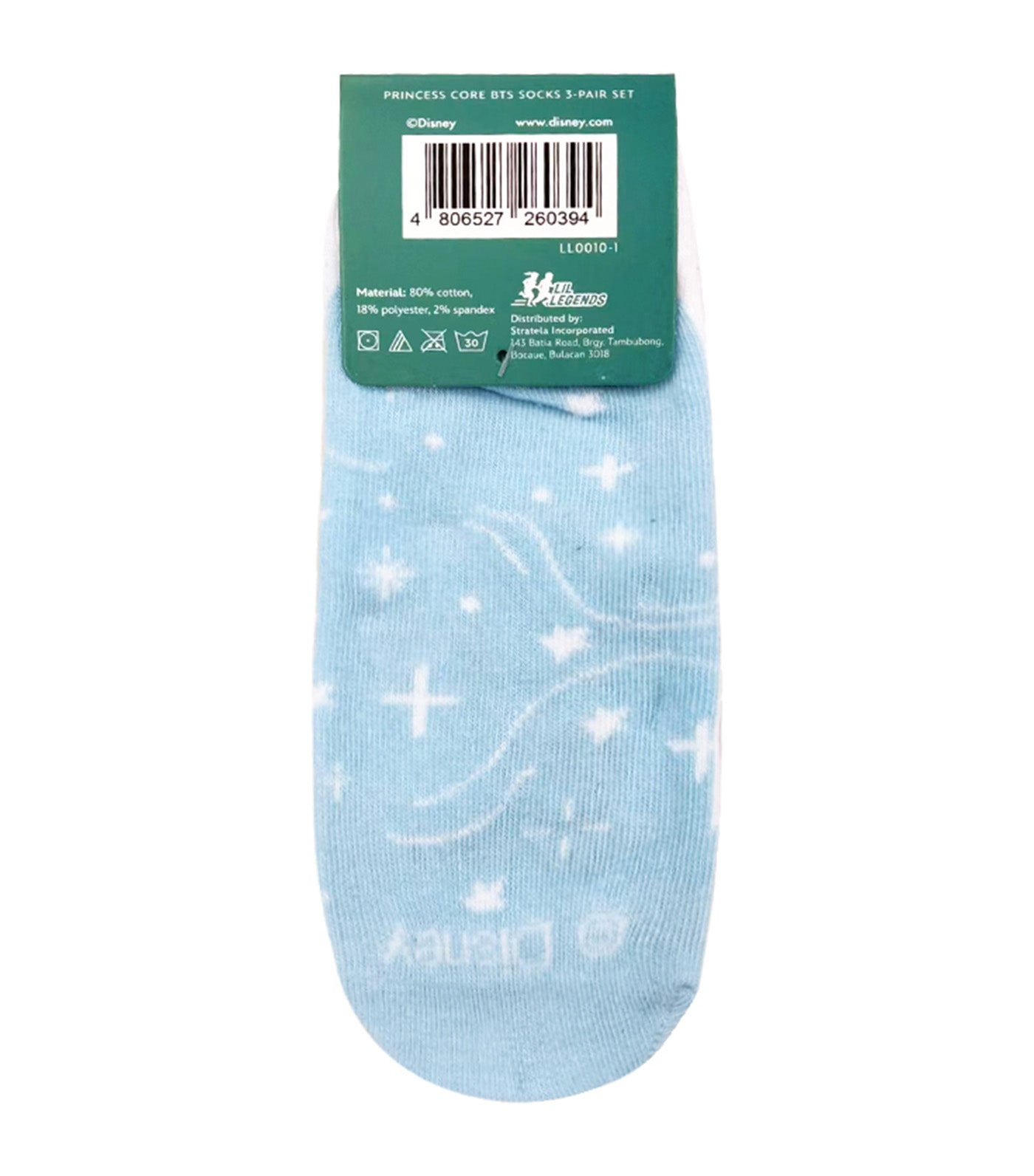 Lil Legends Sneaker Socks (3-Pair Pack) - Princess White Socks