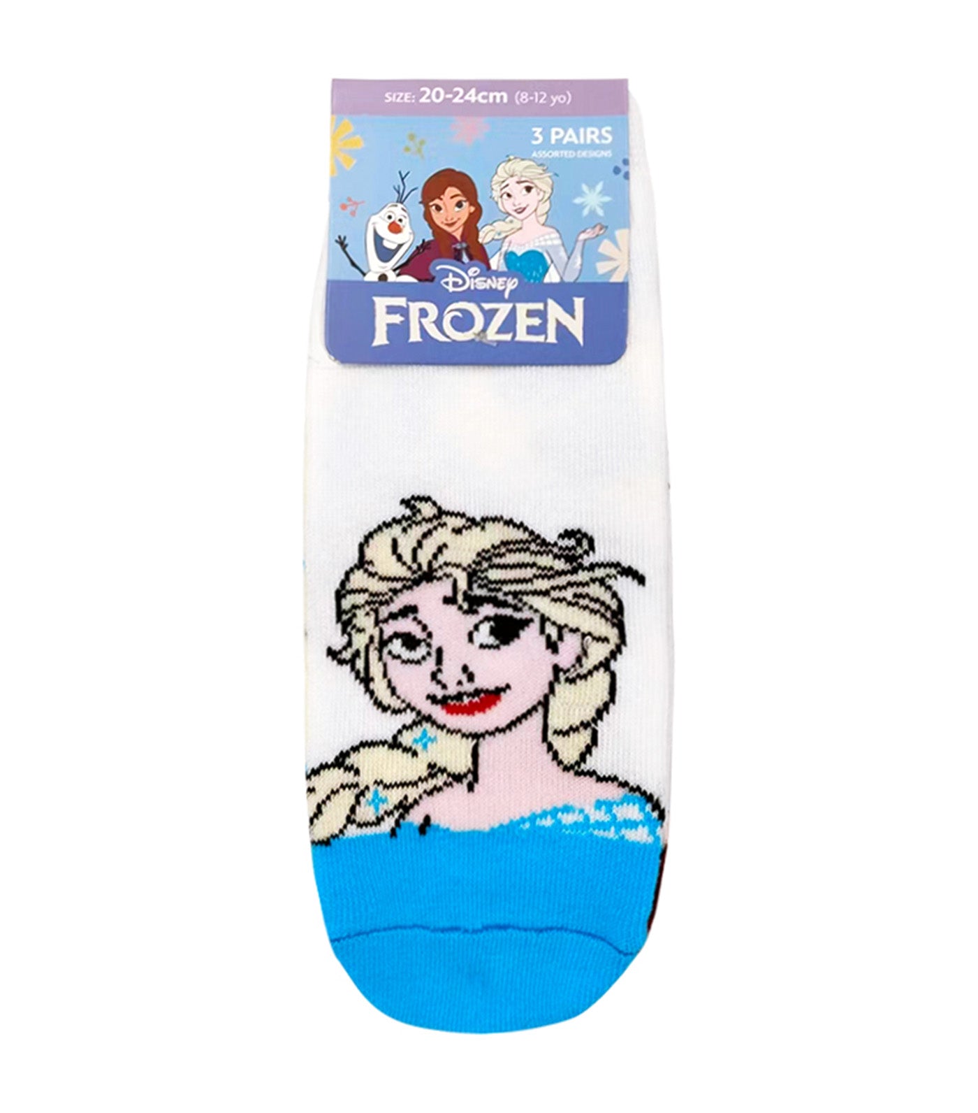 Lil Legends Sneaker Socks (3-Pair Pack) - Frozen White Socks