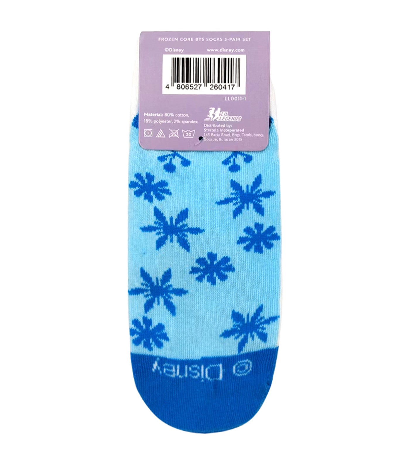 Lil Legends Sneaker Socks (3-Pair Pack) - Frozen White Socks