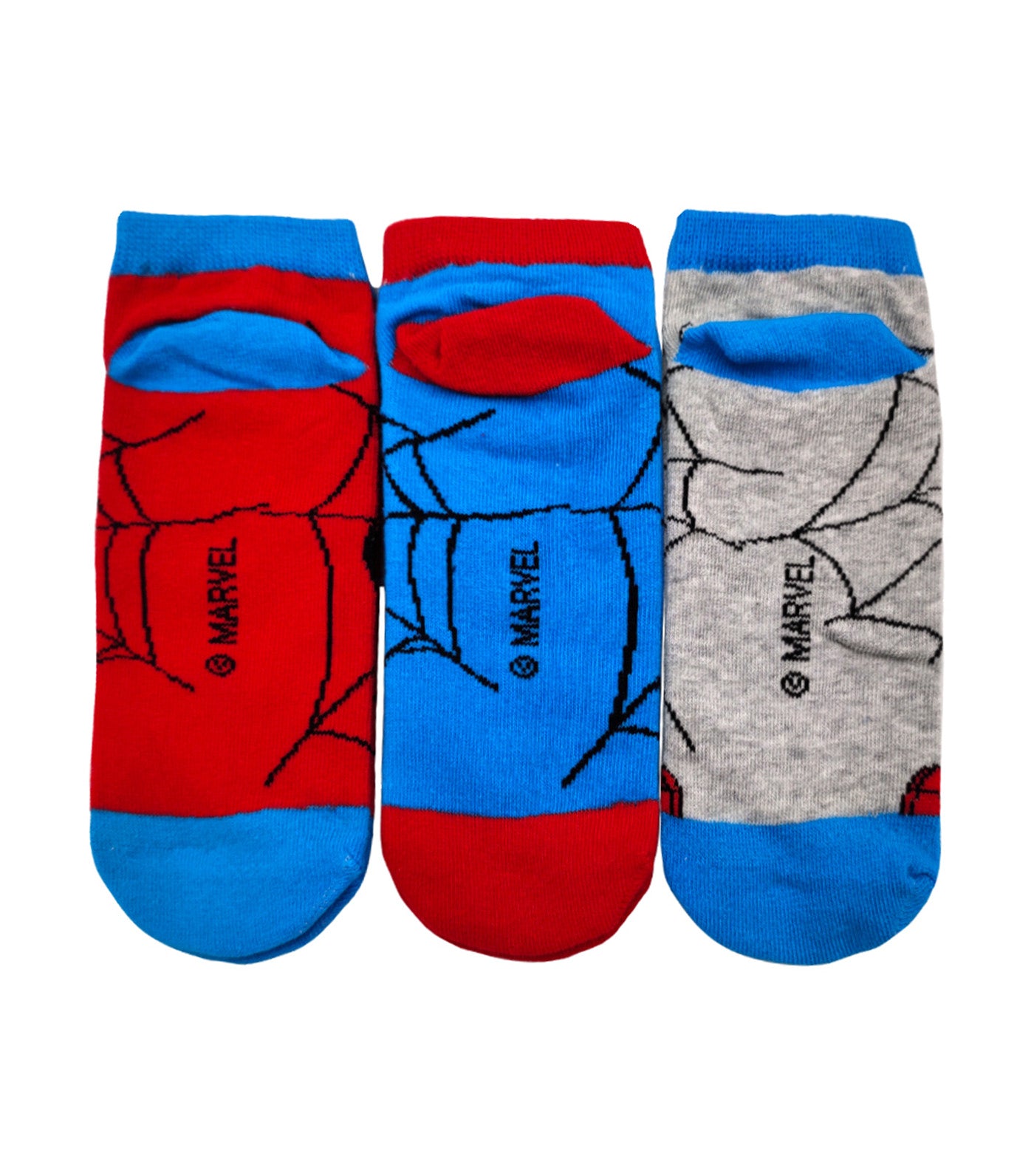 Lil Legends Sneaker Socks (3-Pair Pack) - Spider-Man Webs Pop Socks
