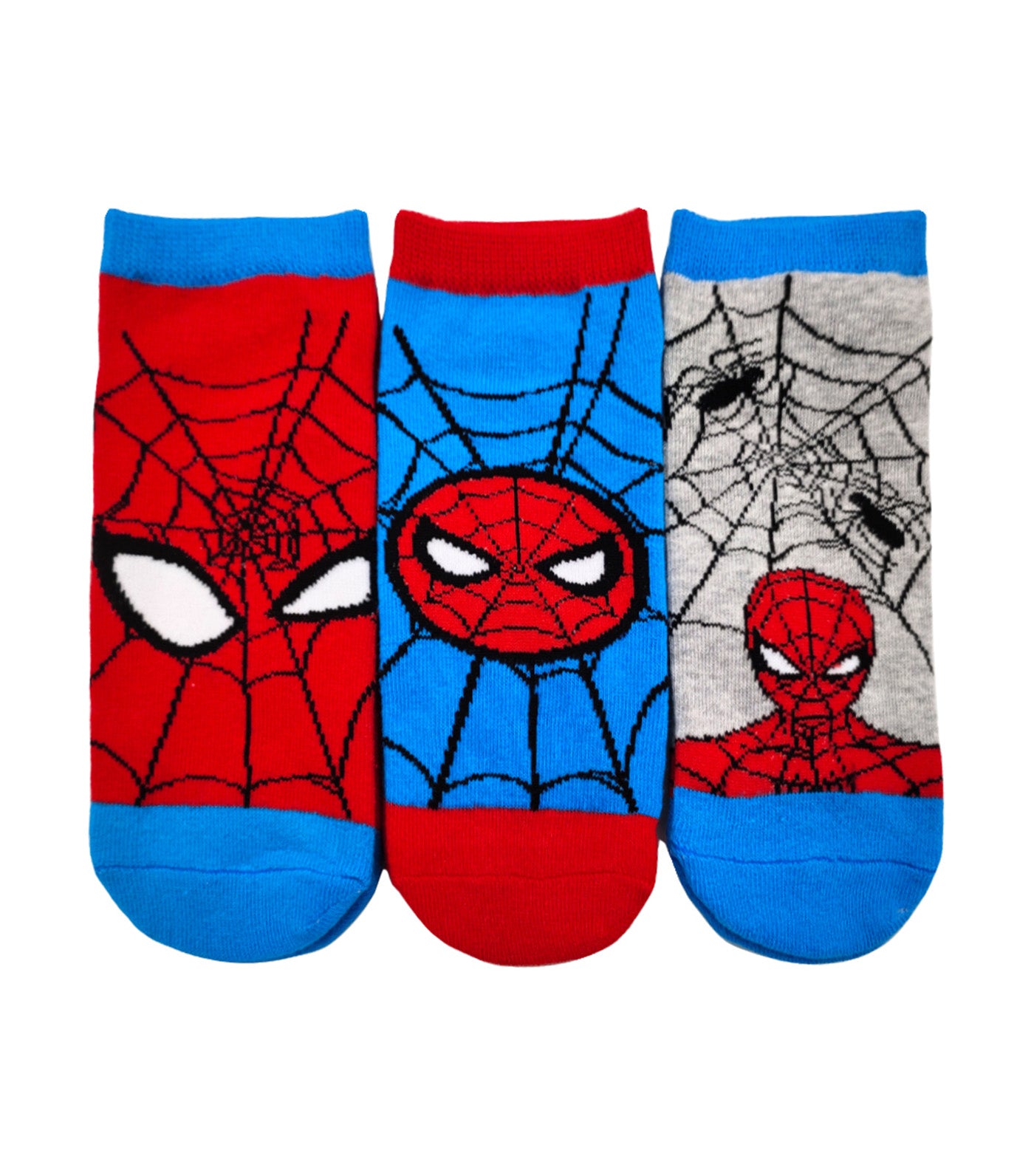 Lil Legends Sneaker Socks (3-Pair Pack) - Spider-Man Webs Pop Socks