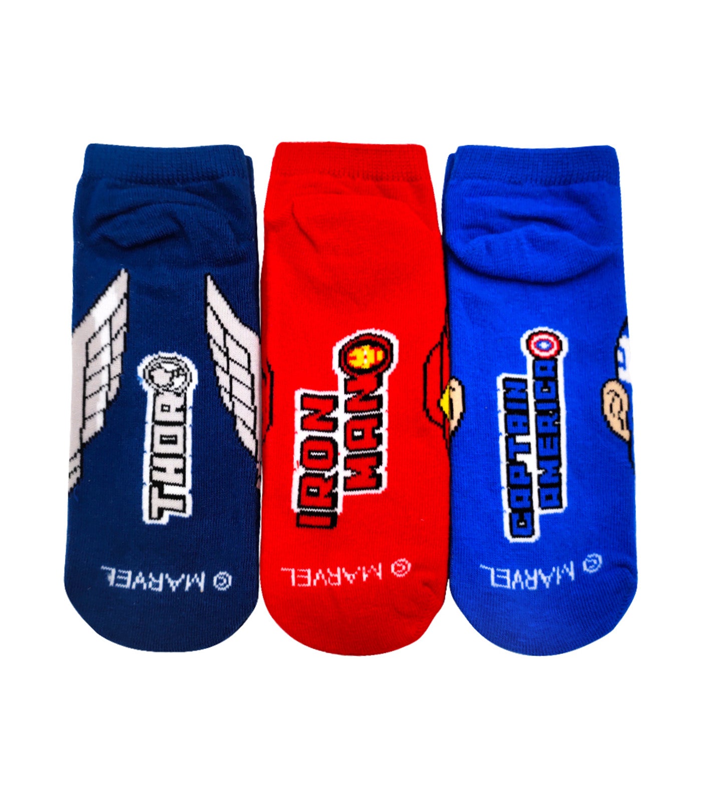 Lil Legends Sneaker Socks (3-Pair Pack) - Avengers Pop Socks