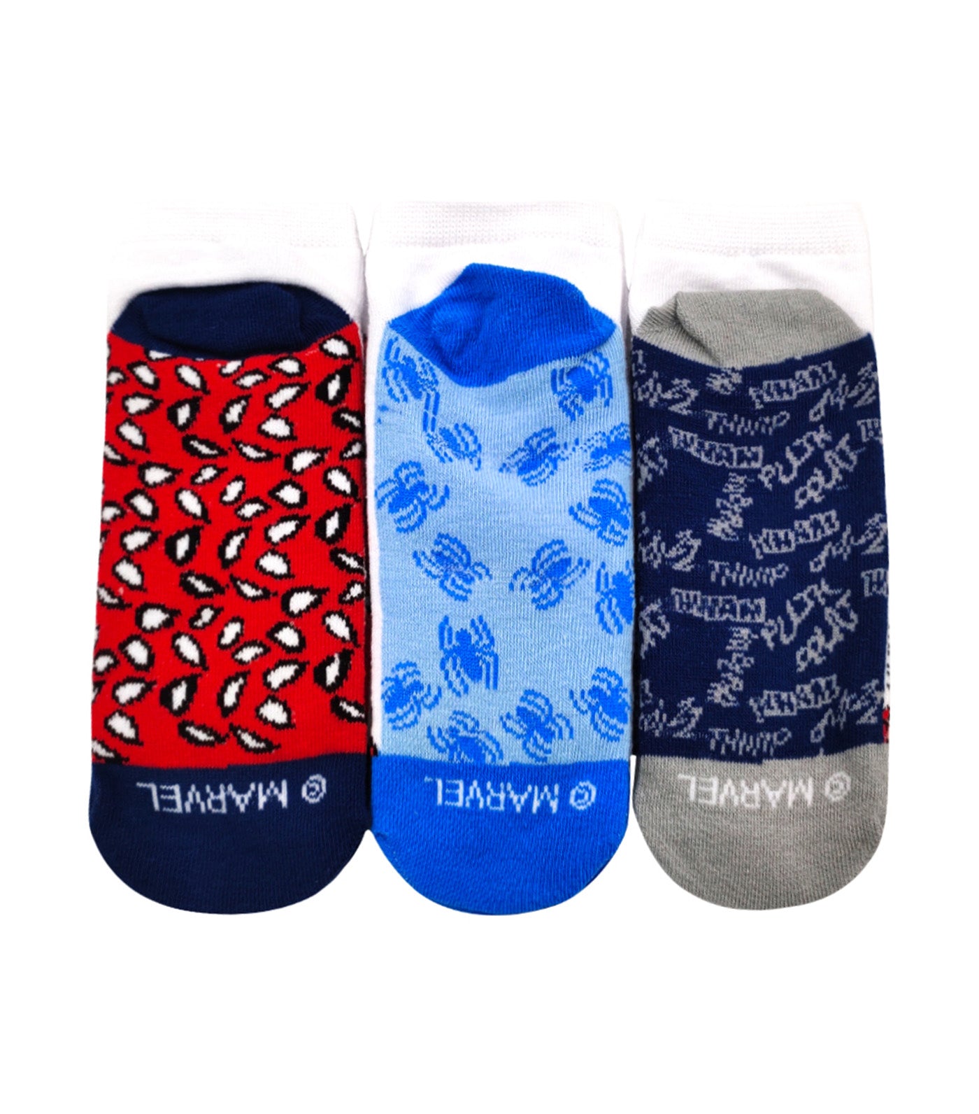 Lil Legends Sneaker Socks (3-Pair Pack) - Spider-Man White Socks