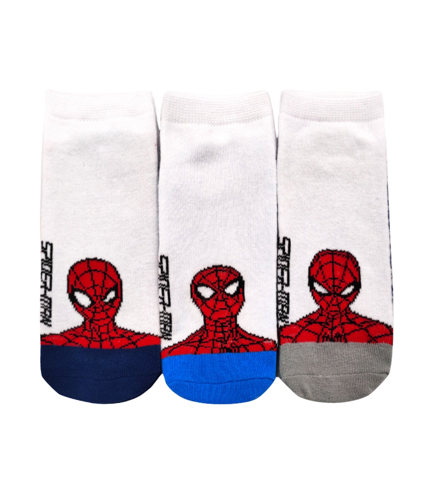 Lil Legends Sneaker Socks (3-Pair Pack) - Spider-Man White Socks