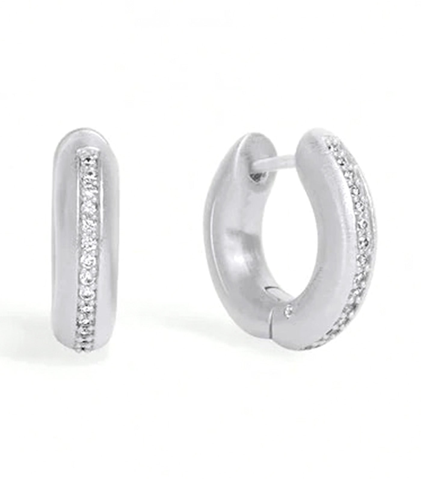 Colette Pave Huggies Silver