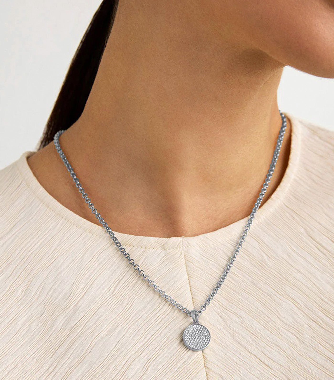 Mirabeau Pavé Necklace Silver