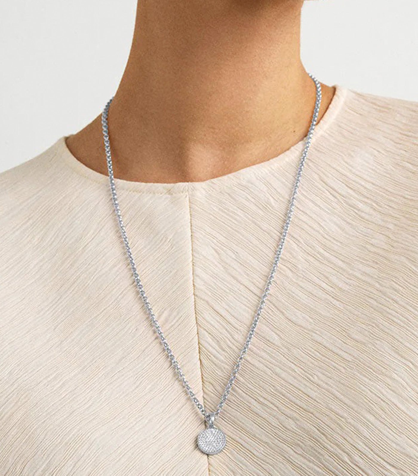 Mirabeau Pavé Necklace Silver
