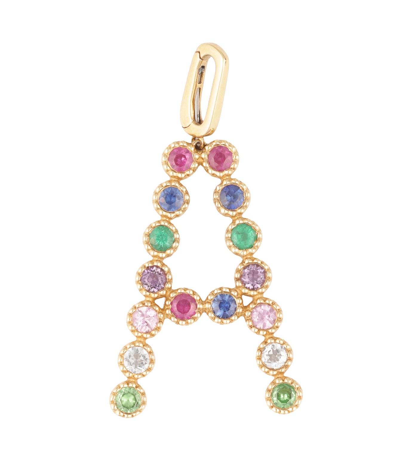Letter A Multicolored Pendant