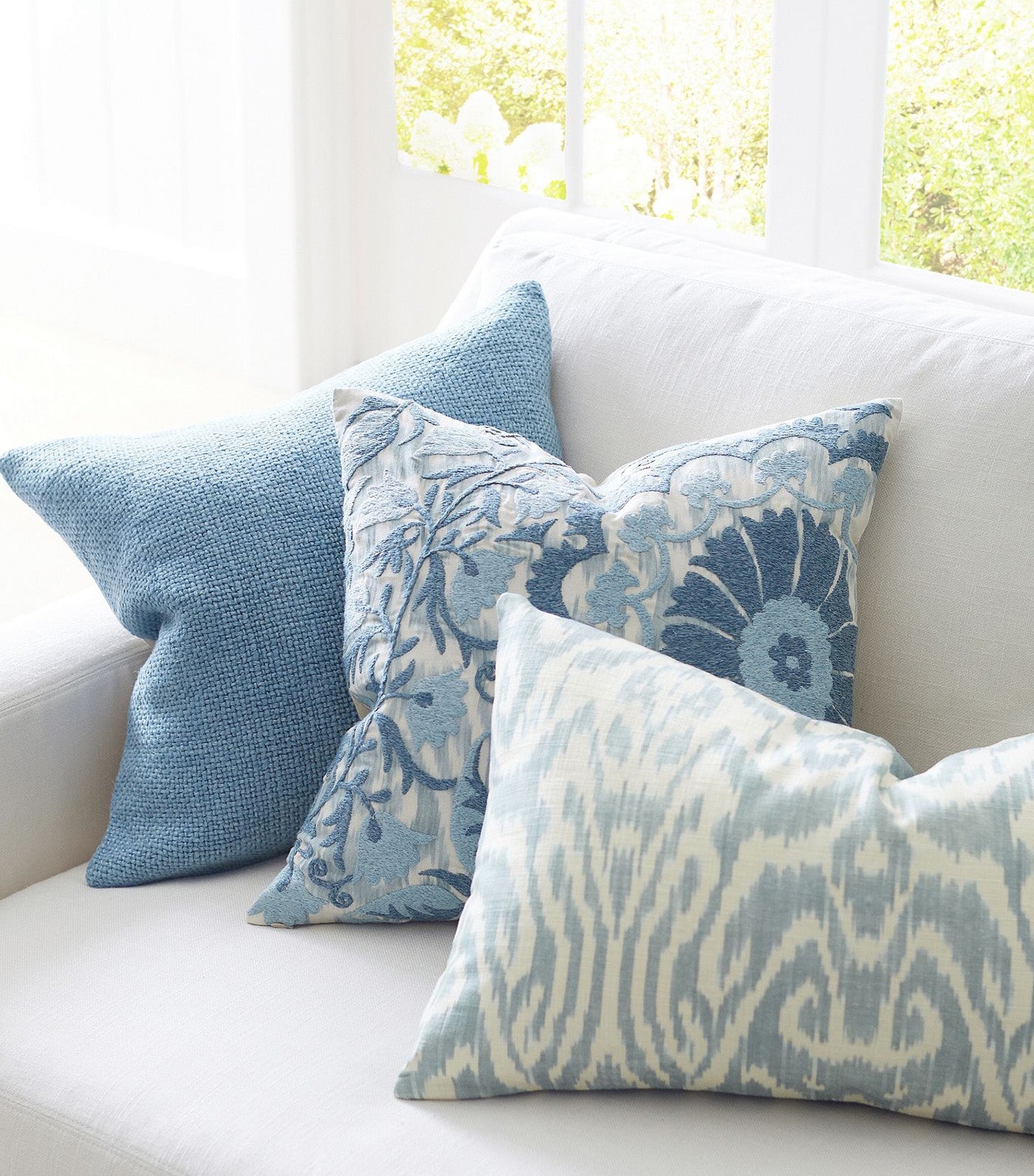 Faye Linen Textured Pillow Cover - 51x51 cm