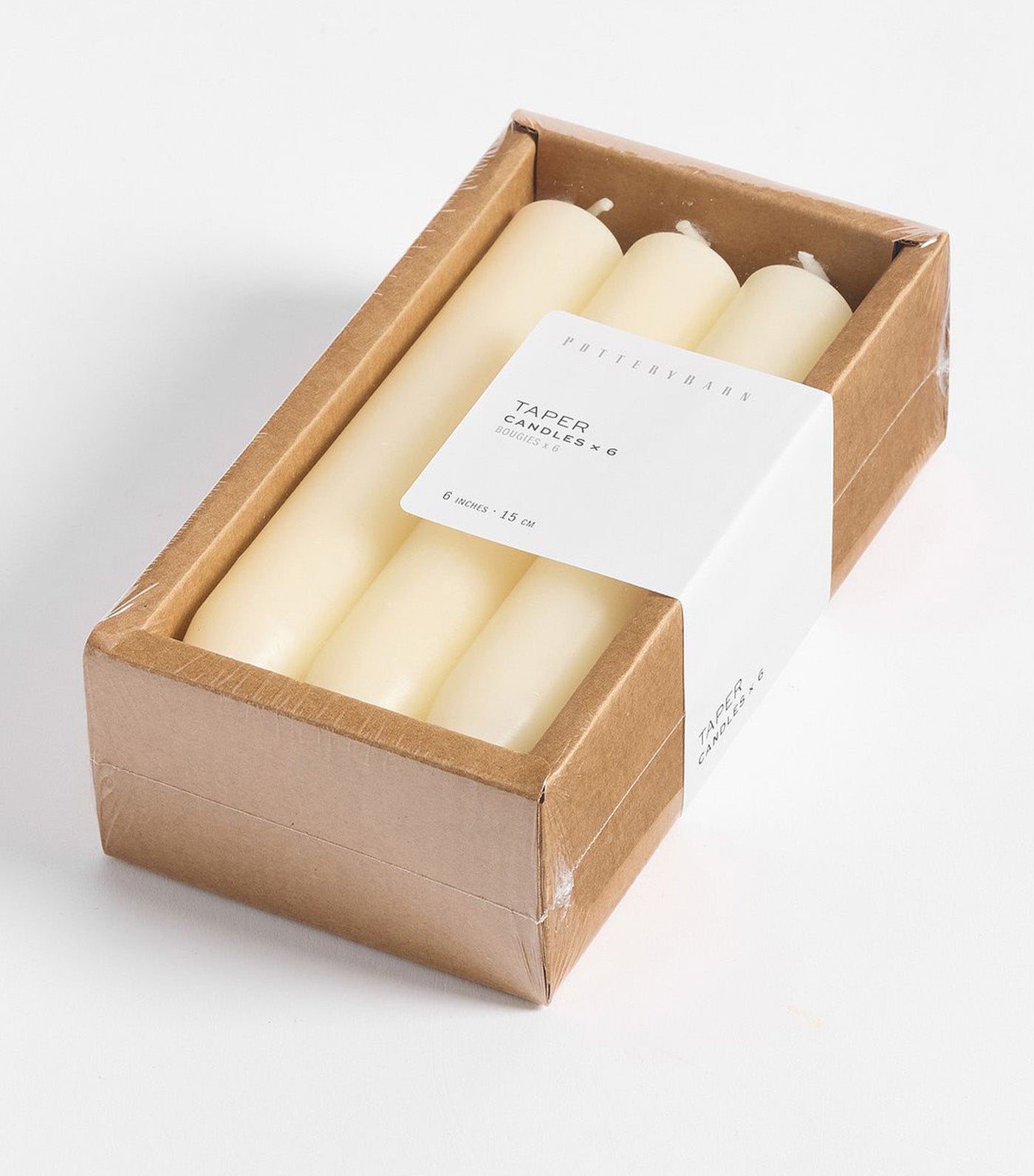 Classic Taper Candles Set of 6 - Ivory
