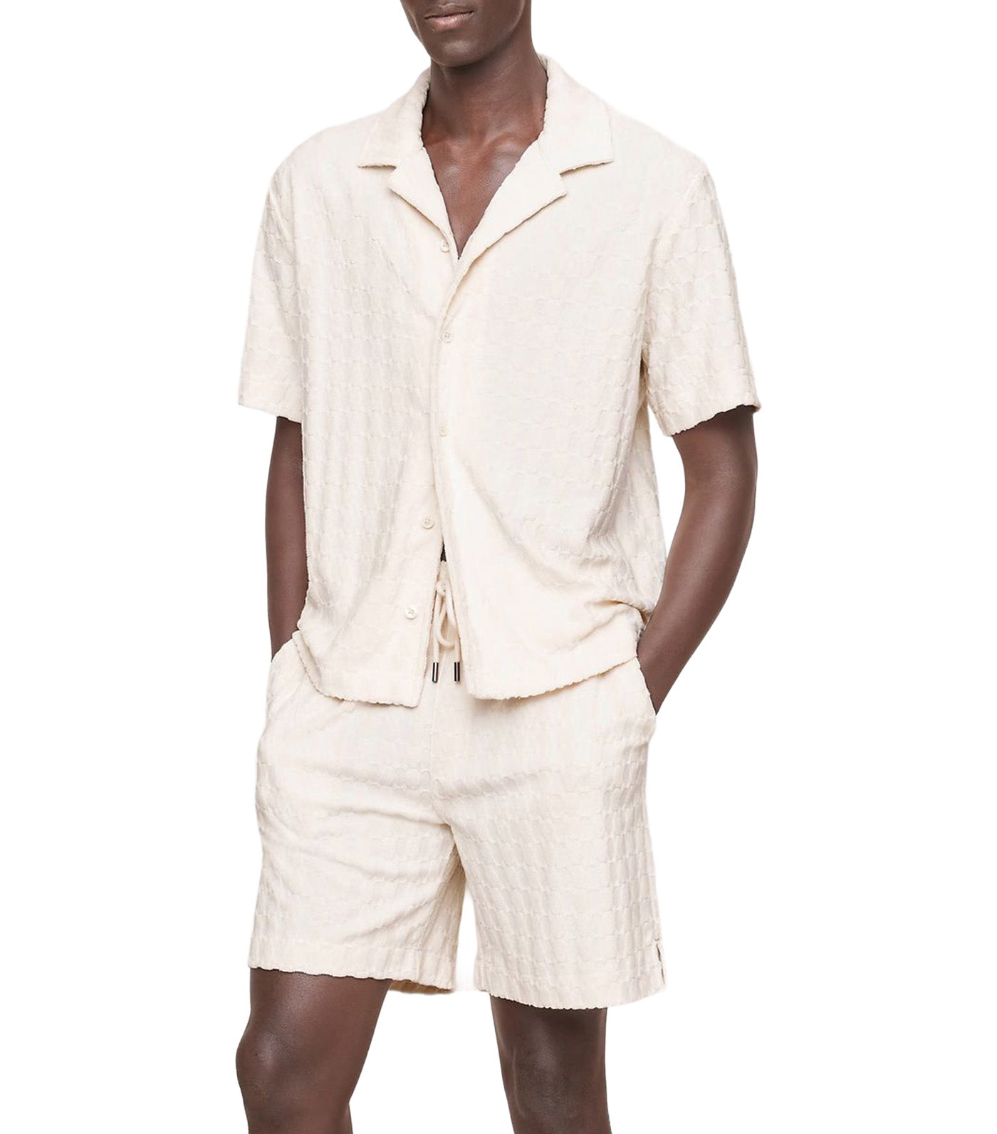 7in Terry Pull-On Short White