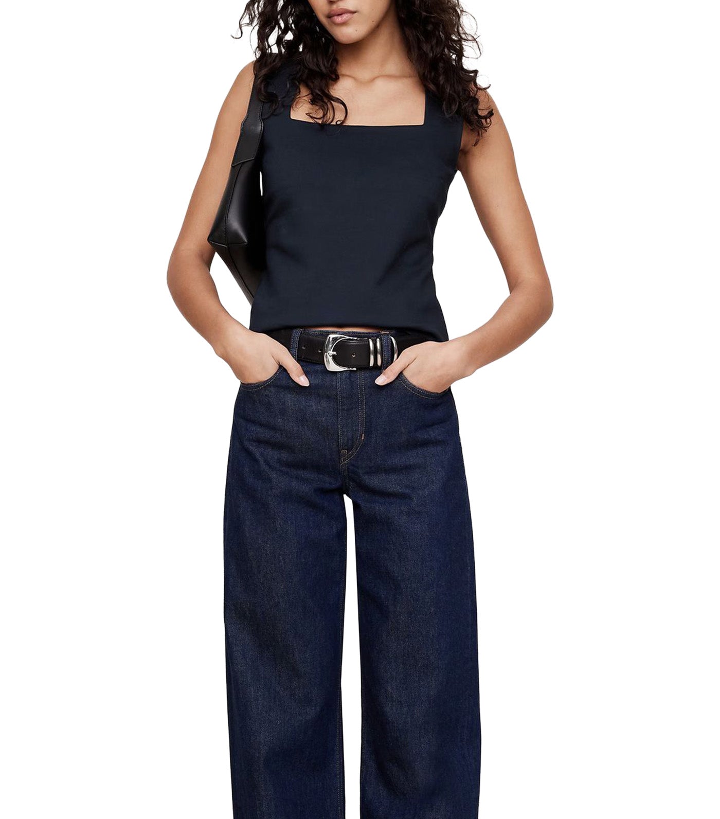 Everywhere Ponte Square-Neck Top