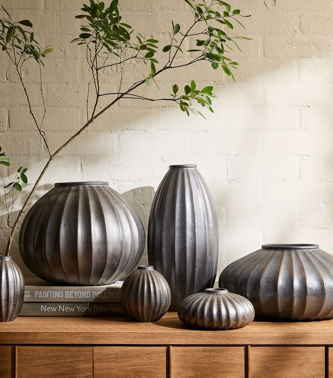Metallic Ceramic Bud Vases