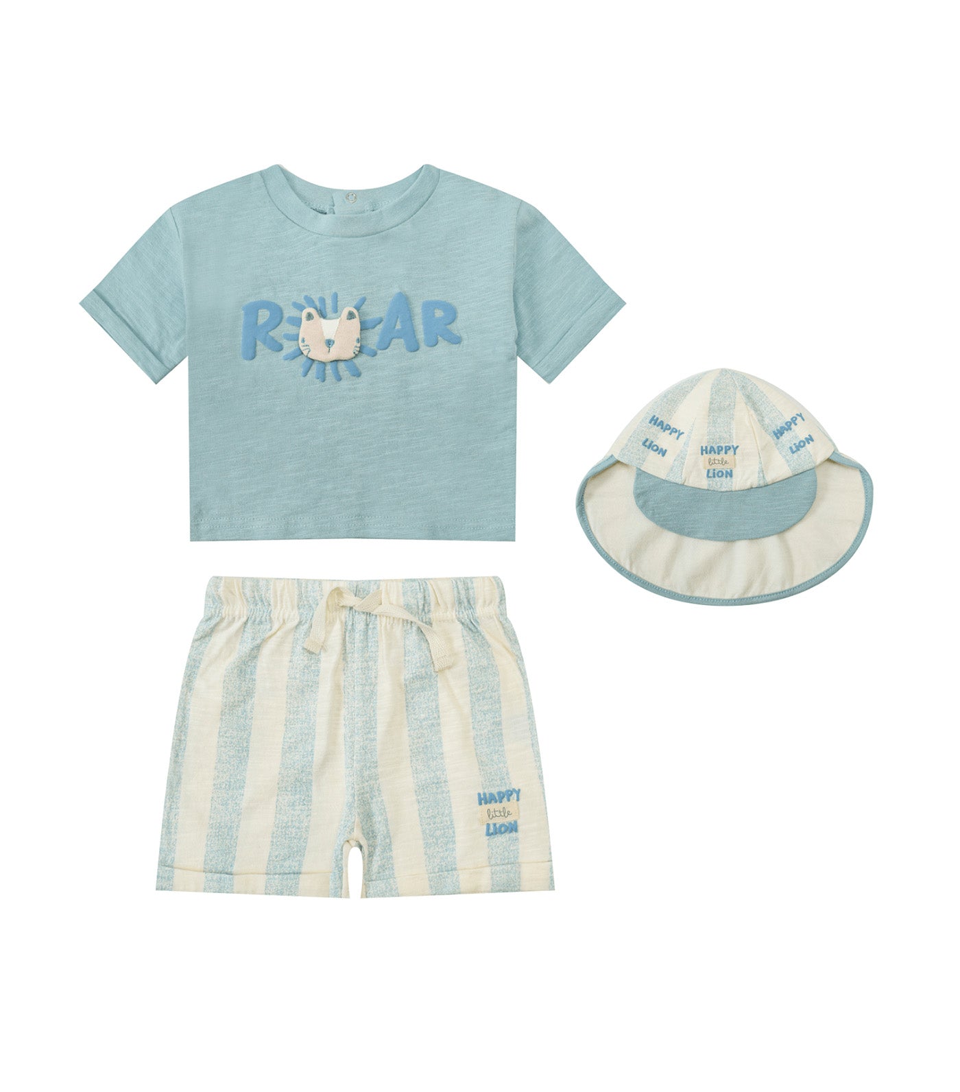 3-Peice Set of T-Shirt, Short & Hat