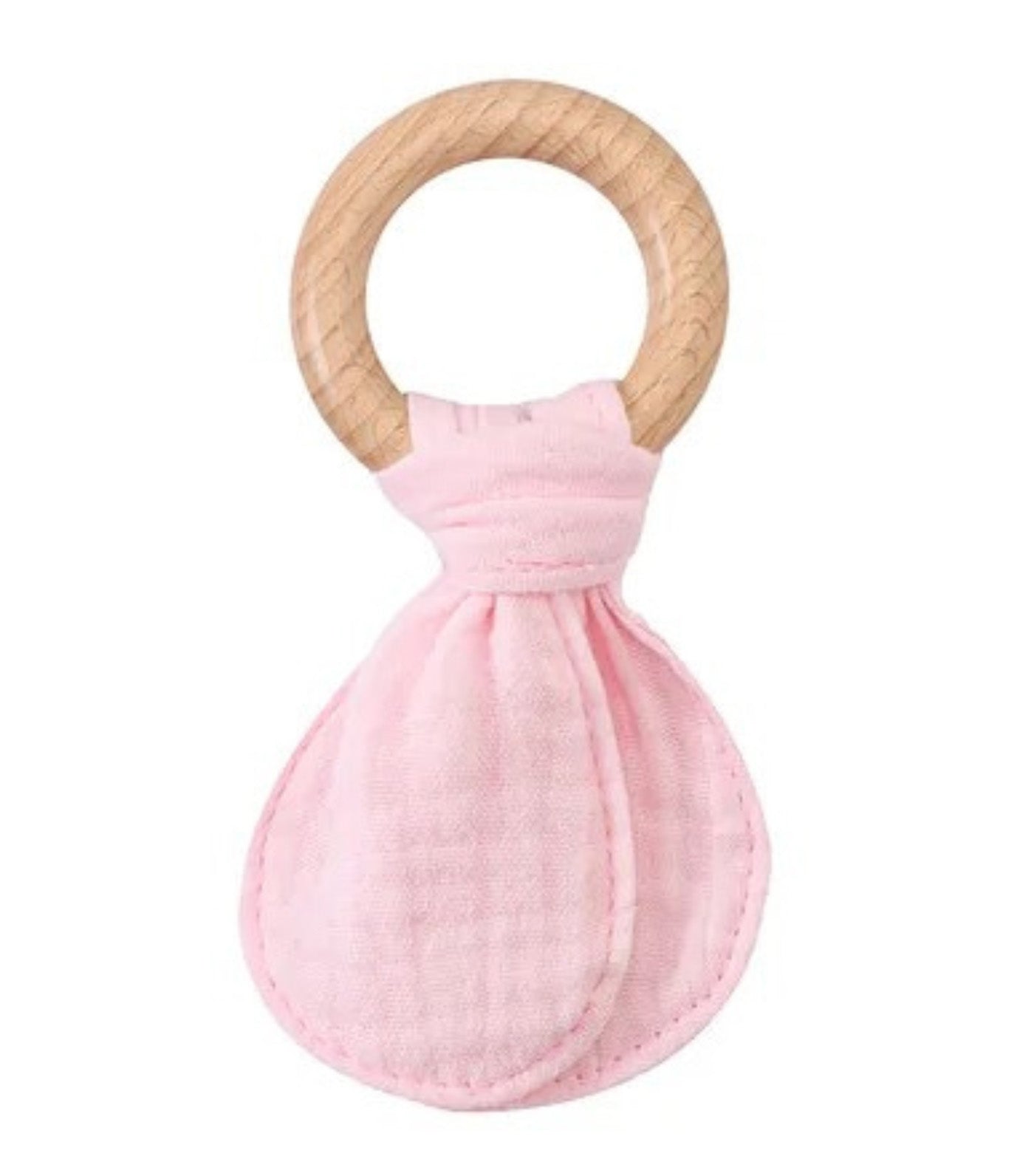 3-Piece Organic Muslin Set of Toy, Bib & Teether