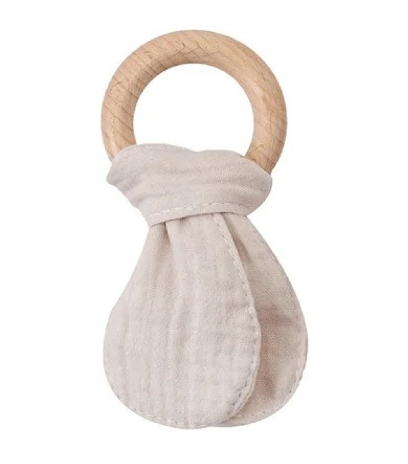 3-Piece Organic Muslin Set of Toy, Bib & Teether