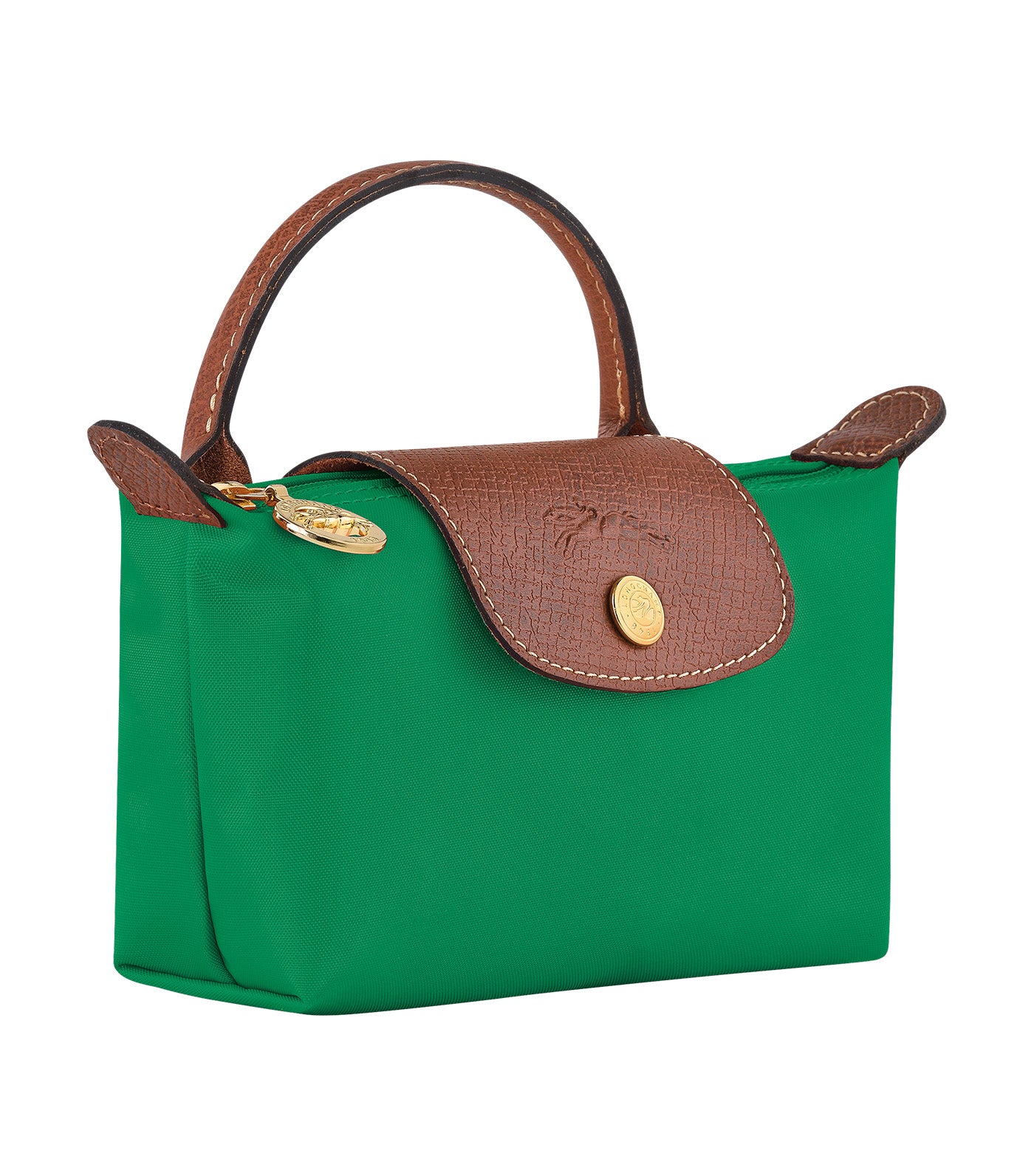 Le Pliage Original Pouch with Handle Green