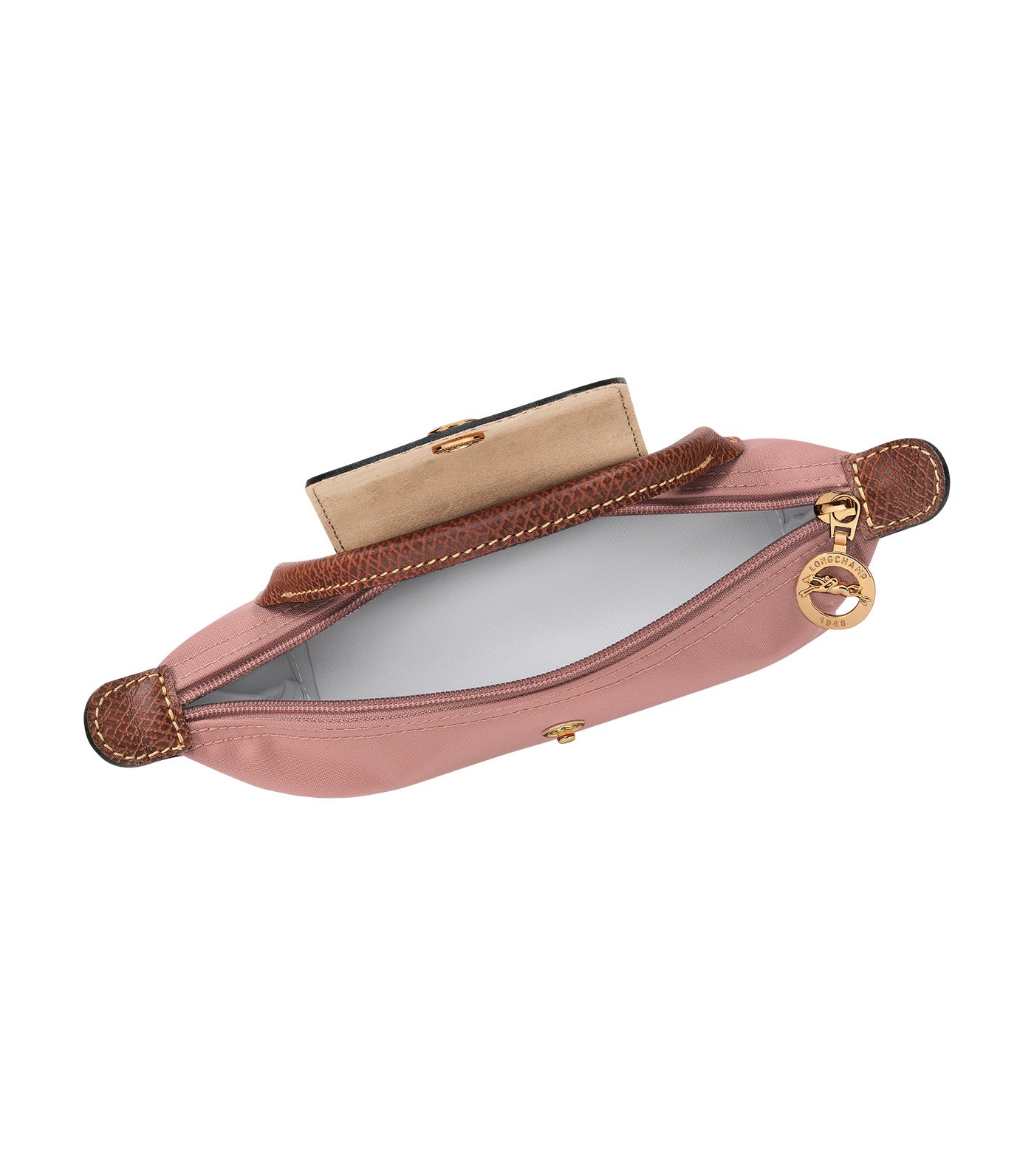 Le Pliage Green Pouch with Handle Pink Tea